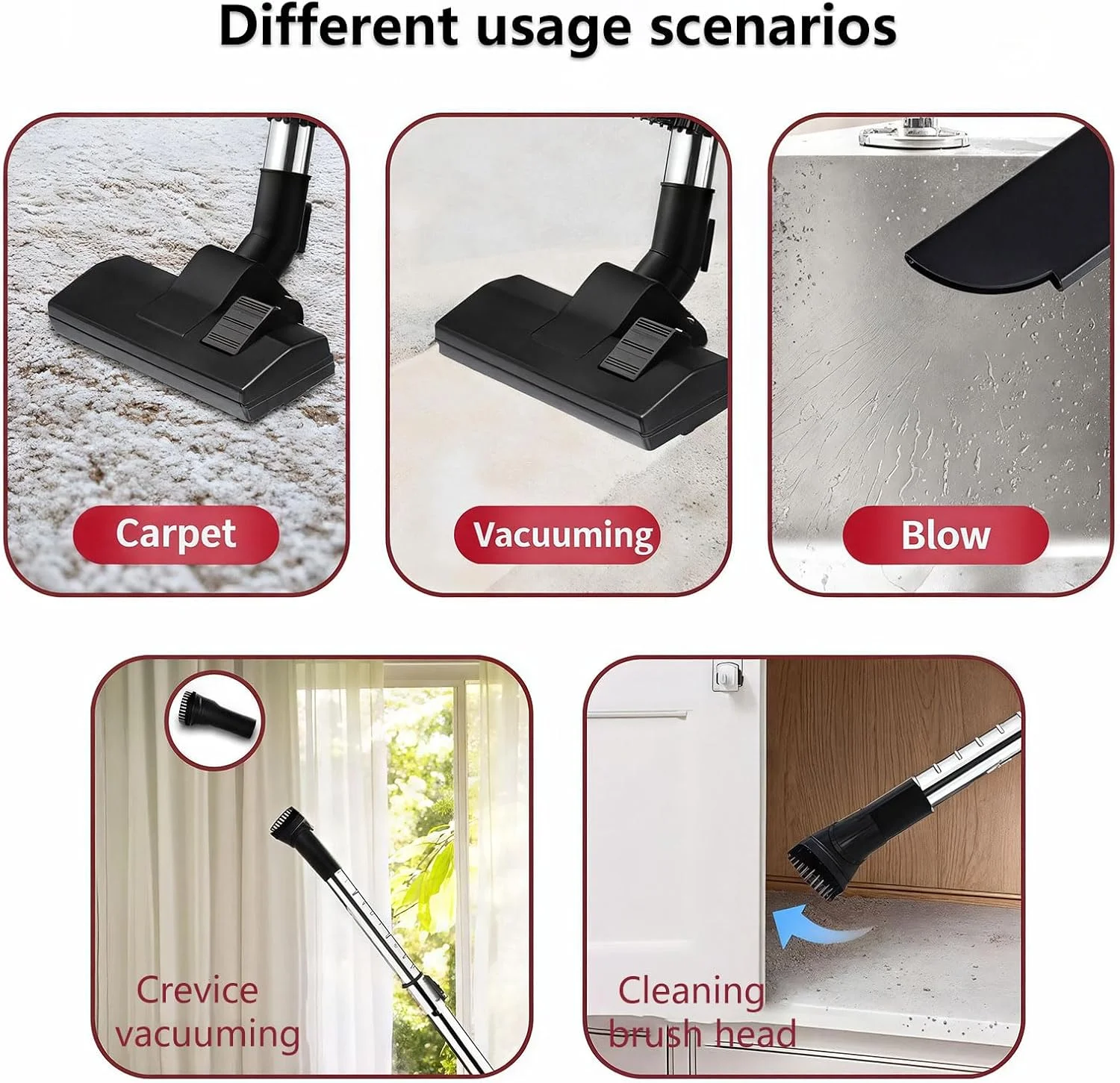 جاروبرقی سطلی قدرتمند 3600 وات، مخزن 21 لیتری با ابزارهای متعدد برای مصارف خانگی، شامل برس شکاف و نازل فرش، مانور آسان روی چرخ ها جاروبرقی سطلی قدرتمند 3600 وات، مخزن 21 لیتری با ابزارهای متعدد برای مصارف خانگی، شامل برس شکاف و نازل فرش، مانور آسان روی چرخ ها