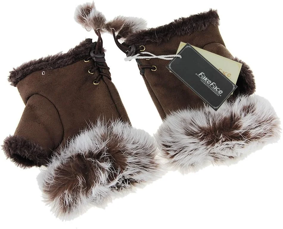 دستکش های بدون انگشت زنانه، دستکش های زمستانی دخترانه، دستکش های ضخیم جیر با بند الاستیک، تزیین کرکی، دستکش های نرم نیمه انگشتی قابل تنظیم، مناسب برای تایپ، پوشش مچ دست برای دوچرخه سواری/اسکی/ورزش های فضای باز دستکش های بدون انگشت زنانه، دستکش های زمستانی دخترانه، دستکش های ضخیم جیر با بند الاستیک، تزیین کرکی، دستکش های نرم نیمه انگشتی قابل تنظیم، مناسب برای تایپ، پوشش مچ دست برای دوچرخه سواری/اسکی/ورزش های فضای باز