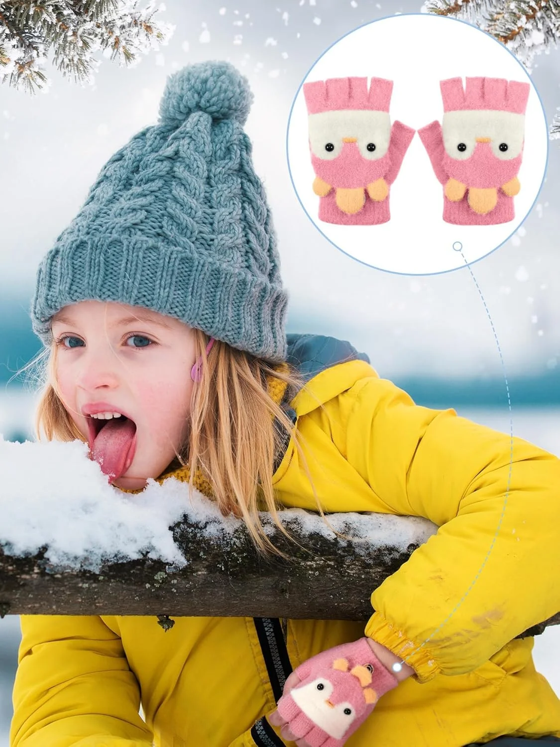 ست 3 جفت دستکش زمستانی زنانه، دستکش های بدون انگشت با طرح پنجه گربه و گوش خرگوش، دستکش های بافتنی گرم و ضد باد ست 3 جفت دستکش زمستانی زنانه، دستکش های بدون انگشت با طرح پنجه گربه و گوش خرگوش، دستکش های بافتنی گرم و ضد باد