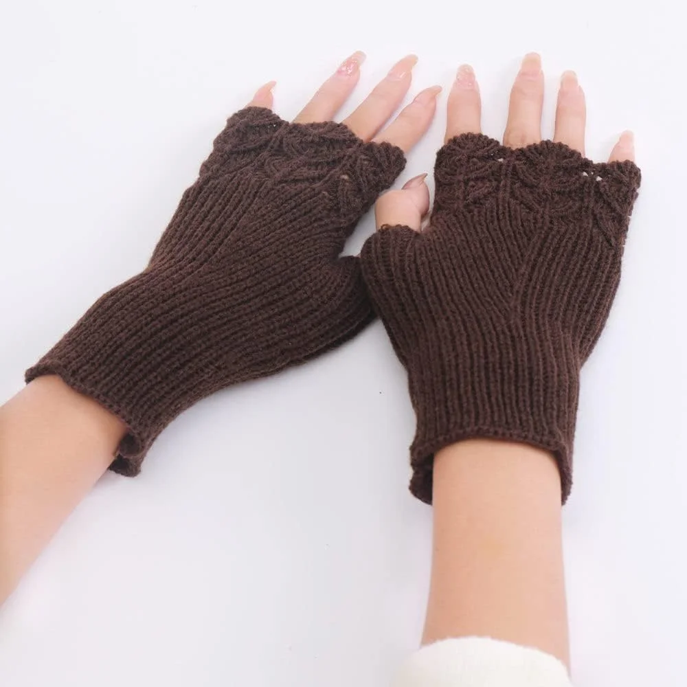 دستکش های بدون انگشت زنانه - دستکش های گرم کننده بازوی زمستانی رنگ قهوه ای، ساق دست بافتنی، دستکش های نیم انگشتی، دستکش های کشی رنگ ثابت، دستکش های ترمه دستکش های بدون انگشت زنانه - دستکش های گرم کننده بازوی زمستانی رنگ قهوه ای، ساق دست بافتنی، دستکش های نیم انگشتی، دستکش های کشی رنگ ثابت، دستکش های ترمه