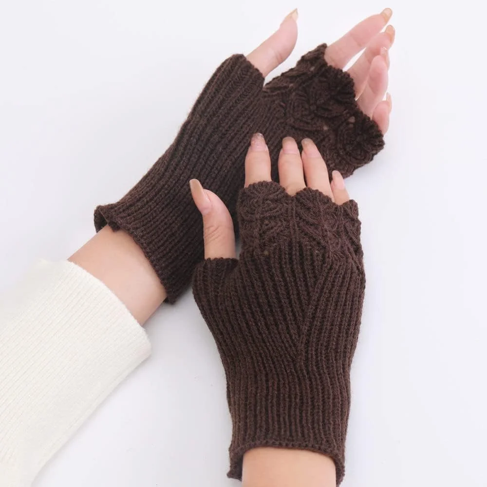 دستکش های بدون انگشت زنانه - دستکش های گرم کننده بازوی زمستانی رنگ قهوه ای، ساق دست بافتنی، دستکش های نیم انگشتی، دستکش های کشی رنگ ثابت، دستکش های ترمه دستکش های بدون انگشت زنانه - دستکش های گرم کننده بازوی زمستانی رنگ قهوه ای، ساق دست بافتنی، دستکش های نیم انگشتی، دستکش های کشی رنگ ثابت، دستکش های ترمه