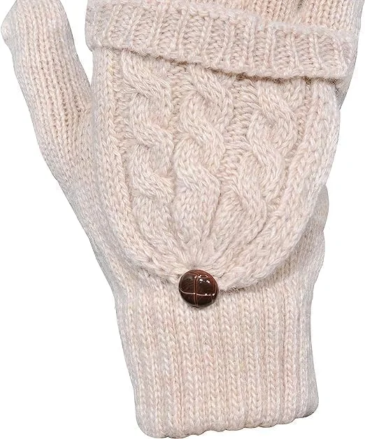 دستکش زمستانی زنانه، دستکش زنانه مد روز، دستکش های بدون انگشت بافتنی گرم زنانه با روکش دستکش، بژ دستکش زمستانی زنانه، دستکش زنانه مد روز، دستکش های بدون انگشت بافتنی گرم زنانه با روکش دستکش، بژ