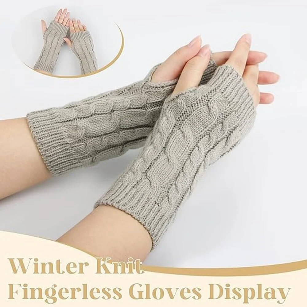 دستکش های بافتنی گرم زمستانی بدون انگشت زنانه، دستکش های بدون انگشت بافتنی دست دوز، دستکش های اسکلتی دستکش های بافتنی گرم زمستانی بدون انگشت زنانه، دستکش های بدون انگشت بافتنی دست دوز، دستکش های اسکلتی
