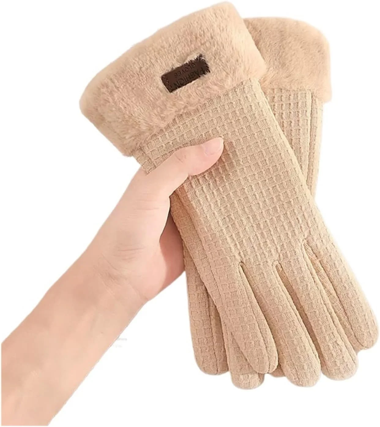 دستکش های زنانه مد روز، دستکش های بافتنی ضخیم و مخملی طرح وافل زمستانی مناسب فضای باز (صورتی) دستکش های زنانه مد روز، دستکش های بافتنی ضخیم و مخملی طرح وافل زمستانی مناسب فضای باز (صورتی)