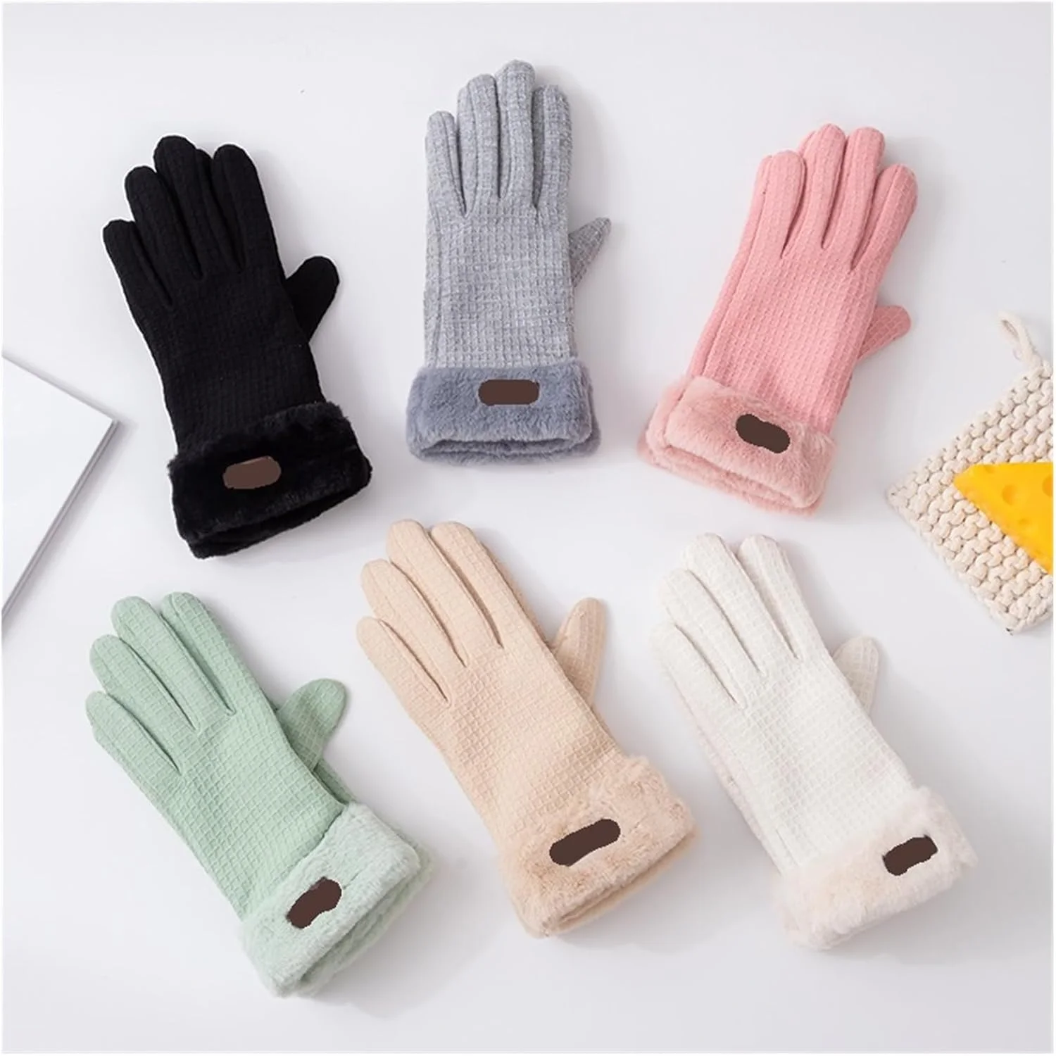 دستکش های زنانه مد روز، دستکش های بافتنی ضخیم و مخملی طرح وافل زمستانی مناسب فضای باز (صورتی) دستکش های زنانه مد روز، دستکش های بافتنی ضخیم و مخملی طرح وافل زمستانی مناسب فضای باز (صورتی)