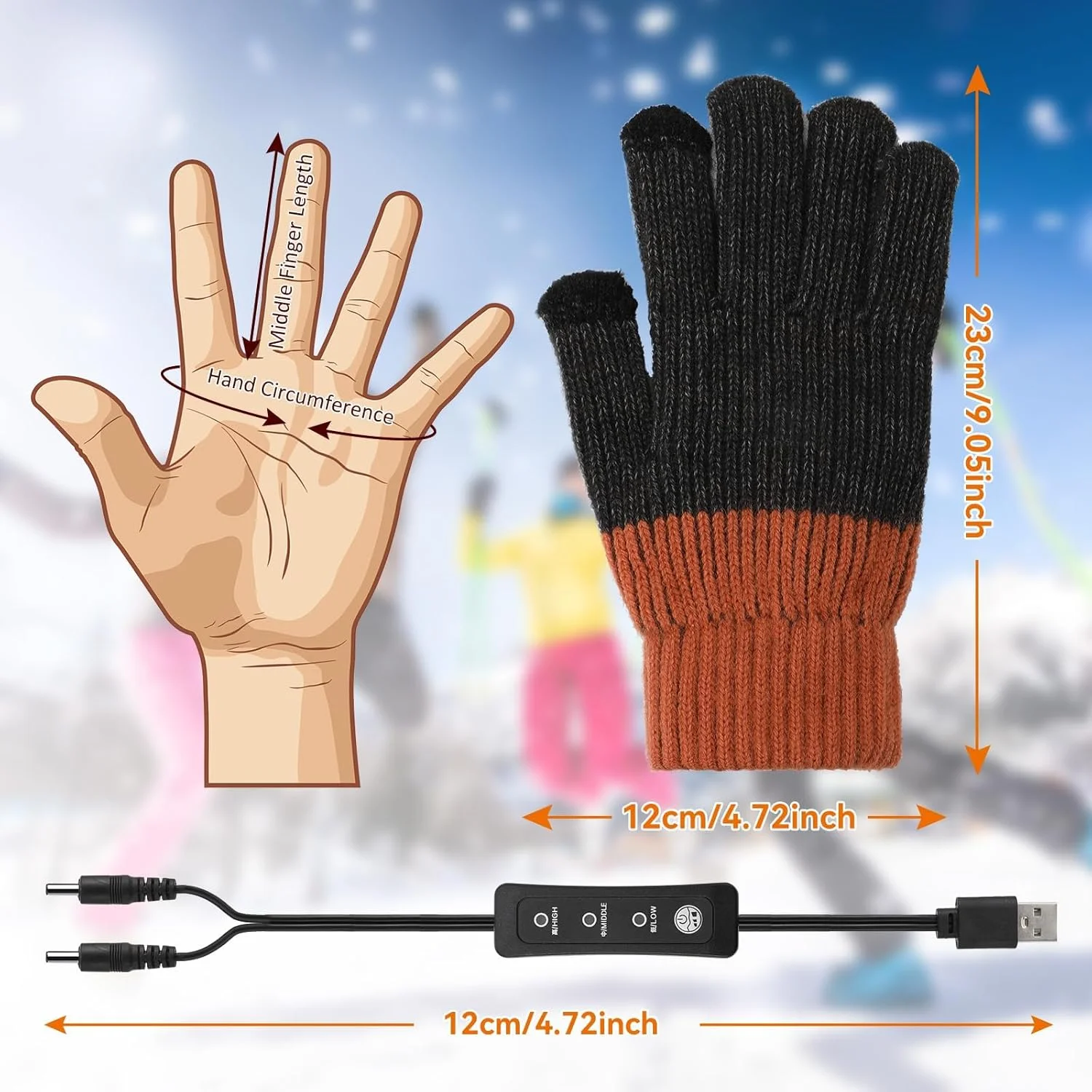 دستکش های گرمکن دار USB Excefore برای زنان و مردان، دستکش زمستانی گرم کننده برقی، بافتنی کشسان، دستکش حرارتی تمام انگشتی، دستکش گرم کننده برقی لپ تاپ با قابلیت لمس دو انگشتی، قابل شستشو، هدیه دستکش های گرمکن دار USB Excefore برای زنان و مردان، دستکش زمستانی گرم کننده برقی، بافتنی کشسان، دستکش حرارتی تمام انگشتی، دستکش گرم کننده برقی لپ تاپ با قابلیت لمس دو انگشتی، قابل شستشو، هدیه