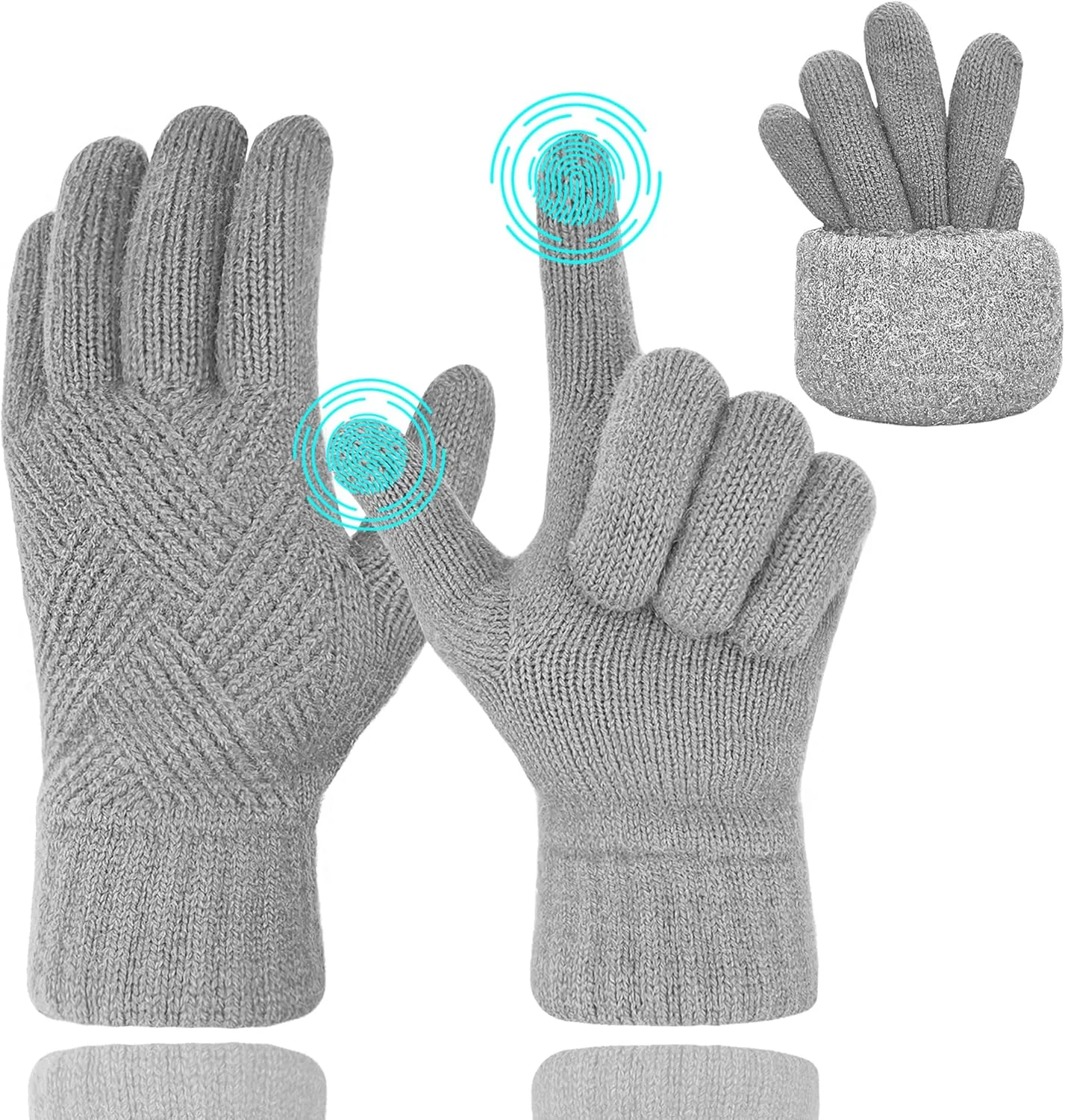 دستکش زمستانی ehsbuy زنانه، دستکش های پشمی لمسی، دستکش های بافتنی ضخیم ترمه گرم، دستکش های پشمی، دستکش های حرارتی، هدایای ورزشی در فضای باز برای مردان و زنان دستکش زمستانی ehsbuy زنانه، دستکش های پشمی لمسی، دستکش های بافتنی ضخیم ترمه گرم، دستکش های پشمی، دستکش های حرارتی، هدایای ورزشی در فضای باز برای مردان و زنان