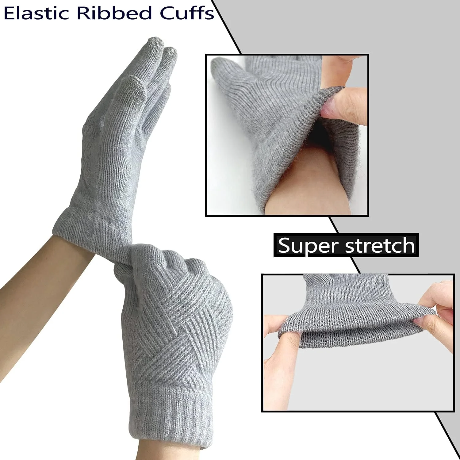 دستکش زمستانی ehsbuy زنانه، دستکش های پشمی لمسی، دستکش های بافتنی ضخیم ترمه گرم، دستکش های پشمی، دستکش های حرارتی، هدایای ورزشی در فضای باز برای مردان و زنان دستکش زمستانی ehsbuy زنانه، دستکش های پشمی لمسی، دستکش های بافتنی ضخیم ترمه گرم، دستکش های پشمی، دستکش های حرارتی، هدایای ورزشی در فضای باز برای مردان و زنان