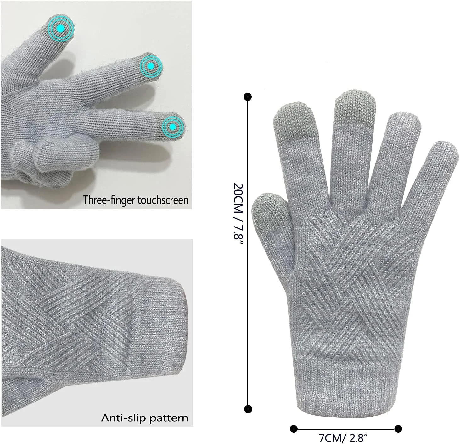 دستکش زمستانی ehsbuy زنانه، دستکش های پشمی لمسی، دستکش های بافتنی ضخیم ترمه گرم، دستکش های پشمی، دستکش های حرارتی، هدایای ورزشی در فضای باز برای مردان و زنان دستکش زمستانی ehsbuy زنانه، دستکش های پشمی لمسی، دستکش های بافتنی ضخیم ترمه گرم، دستکش های پشمی، دستکش های حرارتی، هدایای ورزشی در فضای باز برای مردان و زنان