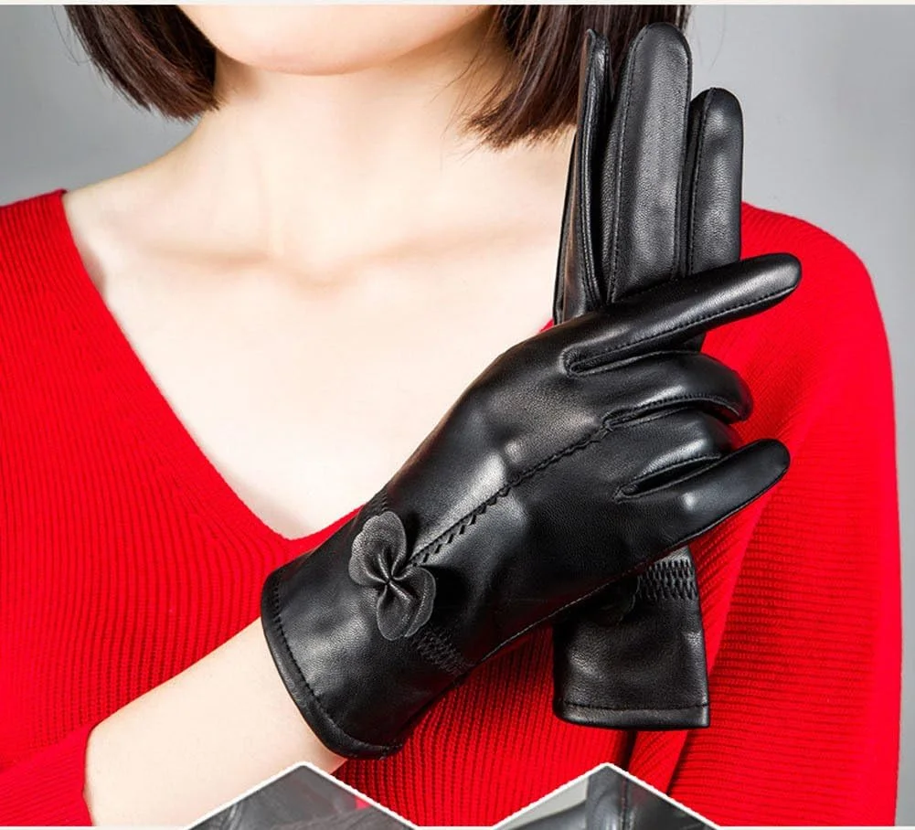 Ealafee دستکش های چرمی واقعی پوست بره گرم و کوتاه شتری رنگ پاییز و زمستان دخترانه Ealafee دستکش های چرمی واقعی پوست بره گرم و کوتاه شتری رنگ پاییز و زمستان دخترانه