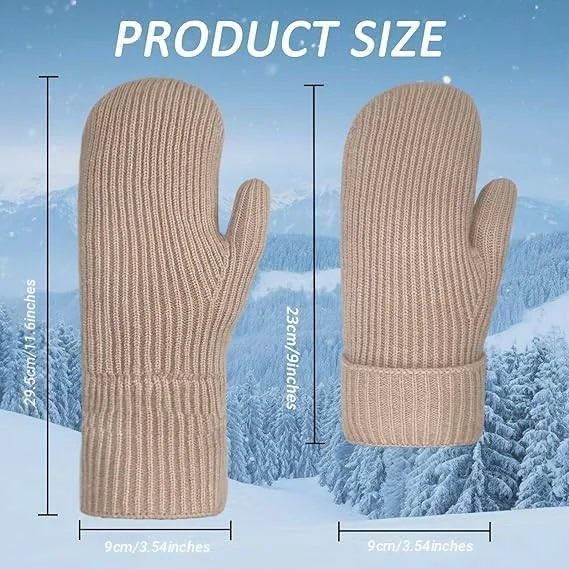 دستکش های زمستانی زنانه با آستر پشمی گرم، بافت ضخیم و نرم و راحت برای هوای سرد دستکش های زمستانی زنانه با آستر پشمی گرم، بافت ضخیم و نرم و راحت برای هوای سرد
