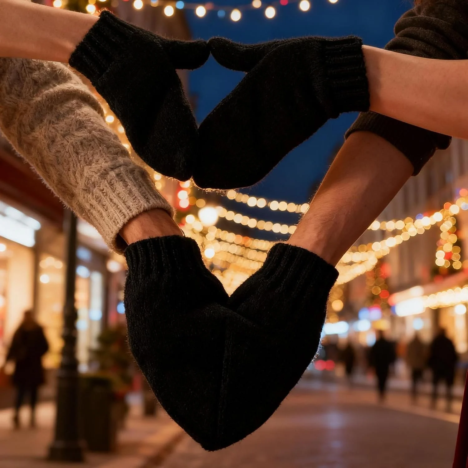 دستکش زمستانی | دستکش های گرم نگهدارنده دست زوج | دستکش های زمستانی قلبی شکل برای زنان | برای کریسمس، پیاده روی در فضای باز دستکش زمستانی | دستکش های گرم نگهدارنده دست زوج | دستکش های زمستانی قلبی شکل برای زنان | برای کریسمس، پیاده روی در فضای باز