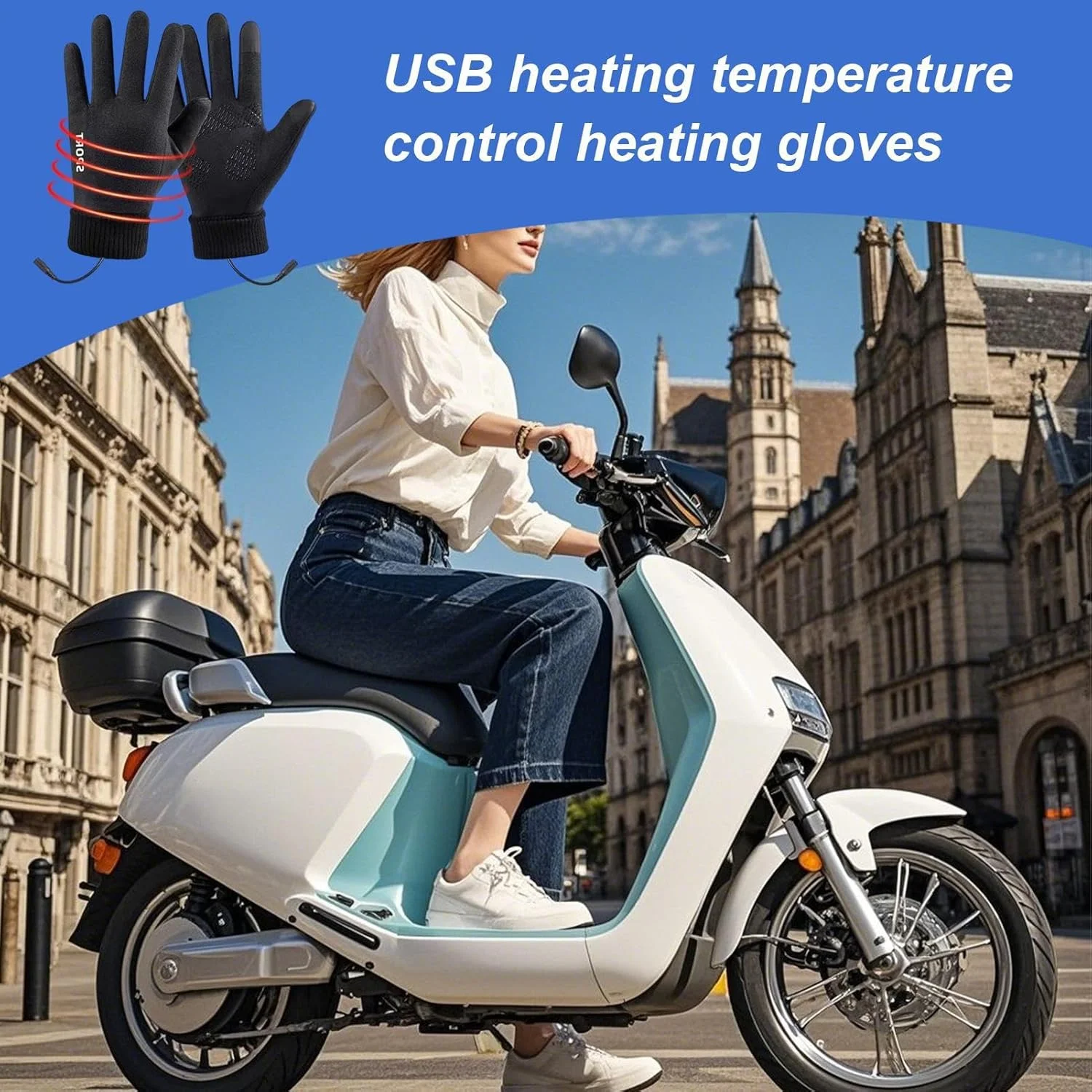 دستکش های گرمایشی مردانه | دستکش های گرم کننده USB، دستکش های صفحه لمسی با 3 تنظیمات دما برای دوچرخه سواری، کار در فضای باز، رانندگی، موتورسواری، کمپینگ، پیاده روی، شکار دستکش های گرمایشی مردانه | دستکش های گرم کننده USB، دستکش های صفحه لمسی با 3 تنظیمات دما برای دوچرخه سواری، کار در فضای باز، رانندگی، موتورسواری، کمپینگ، پیاده روی، شکار