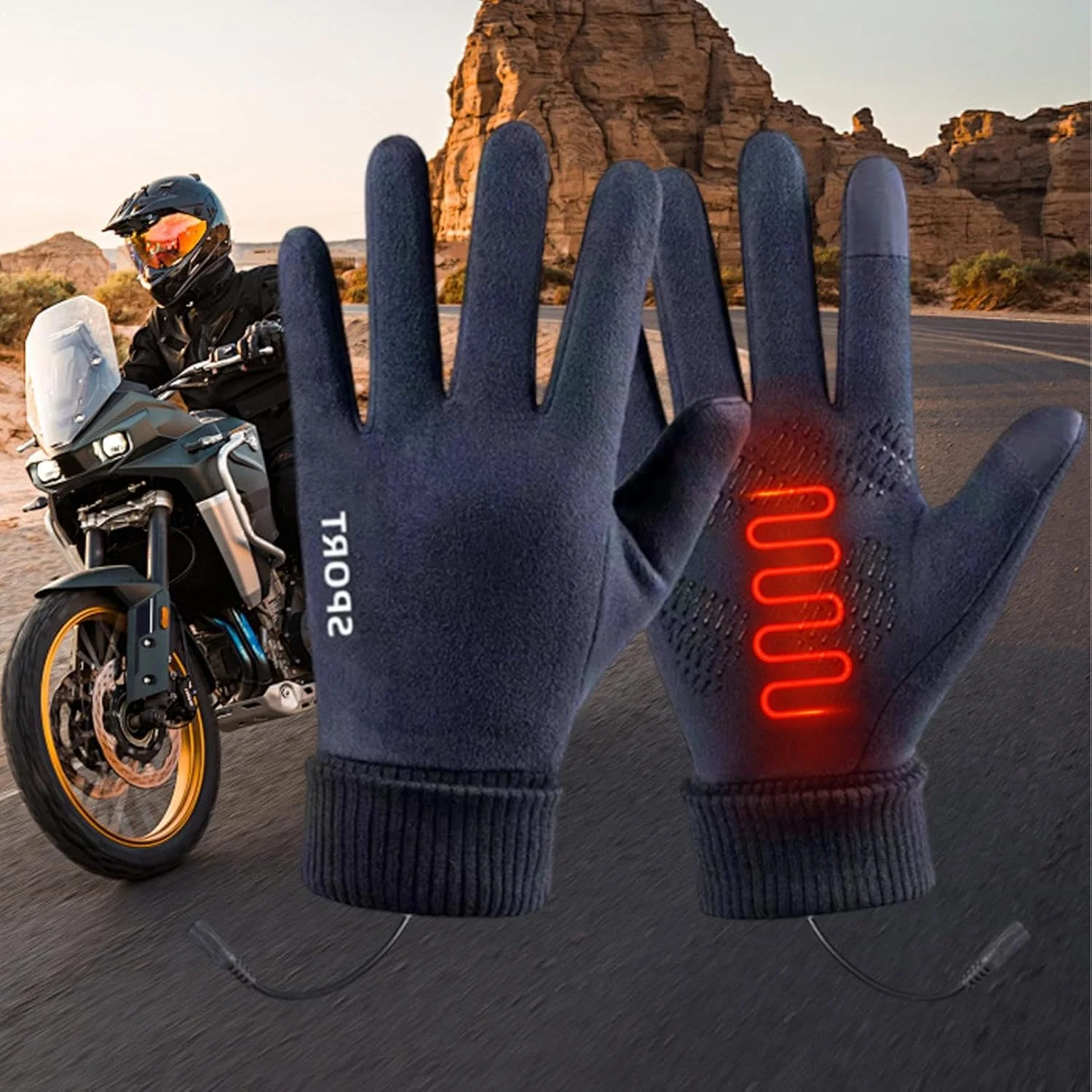 دستکش های گرم شونده شارژی - دستکش کار گرم شونده USB، دستکش های لمسی با 3 تنظیم دما برای دوچرخه سواری، کار در فضای باز، رانندگی، موتورسواری، کمپینگ، پیاده روی، شکار دستکش های گرم شونده شارژی - دستکش کار گرم شونده USB، دستکش های لمسی با 3 تنظیم دما برای دوچرخه سواری، کار در فضای باز، رانندگی، موتورسواری، کمپینگ، پیاده روی، شکار