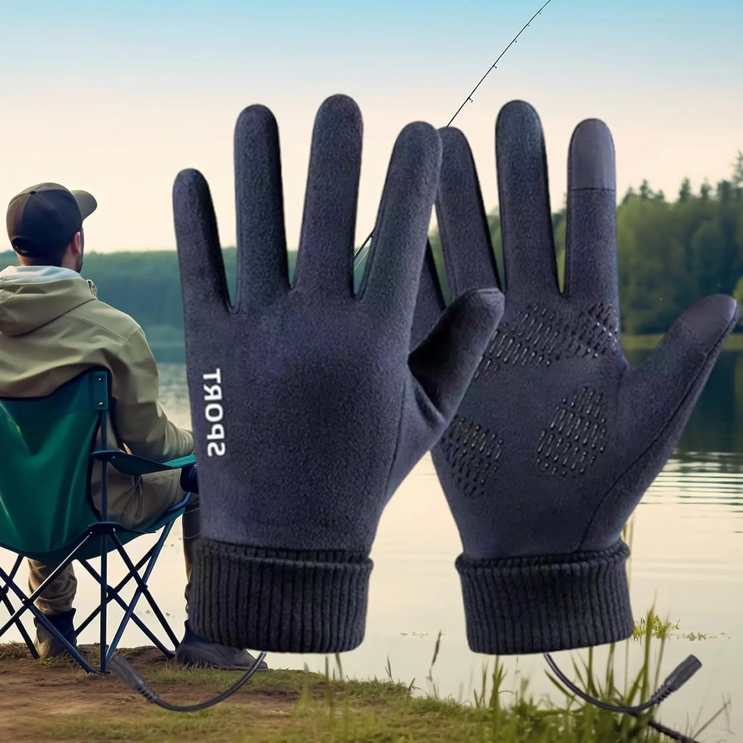 دستکش های گرم شونده شارژی - دستکش کار گرم شونده USB، دستکش های لمسی با 3 تنظیم دما برای دوچرخه سواری، کار در فضای باز، رانندگی، موتورسواری، کمپینگ، پیاده روی، شکار دستکش های گرم شونده شارژی - دستکش کار گرم شونده USB، دستکش های لمسی با 3 تنظیم دما برای دوچرخه سواری، کار در فضای باز، رانندگی، موتورسواری، کمپینگ، پیاده روی، شکار