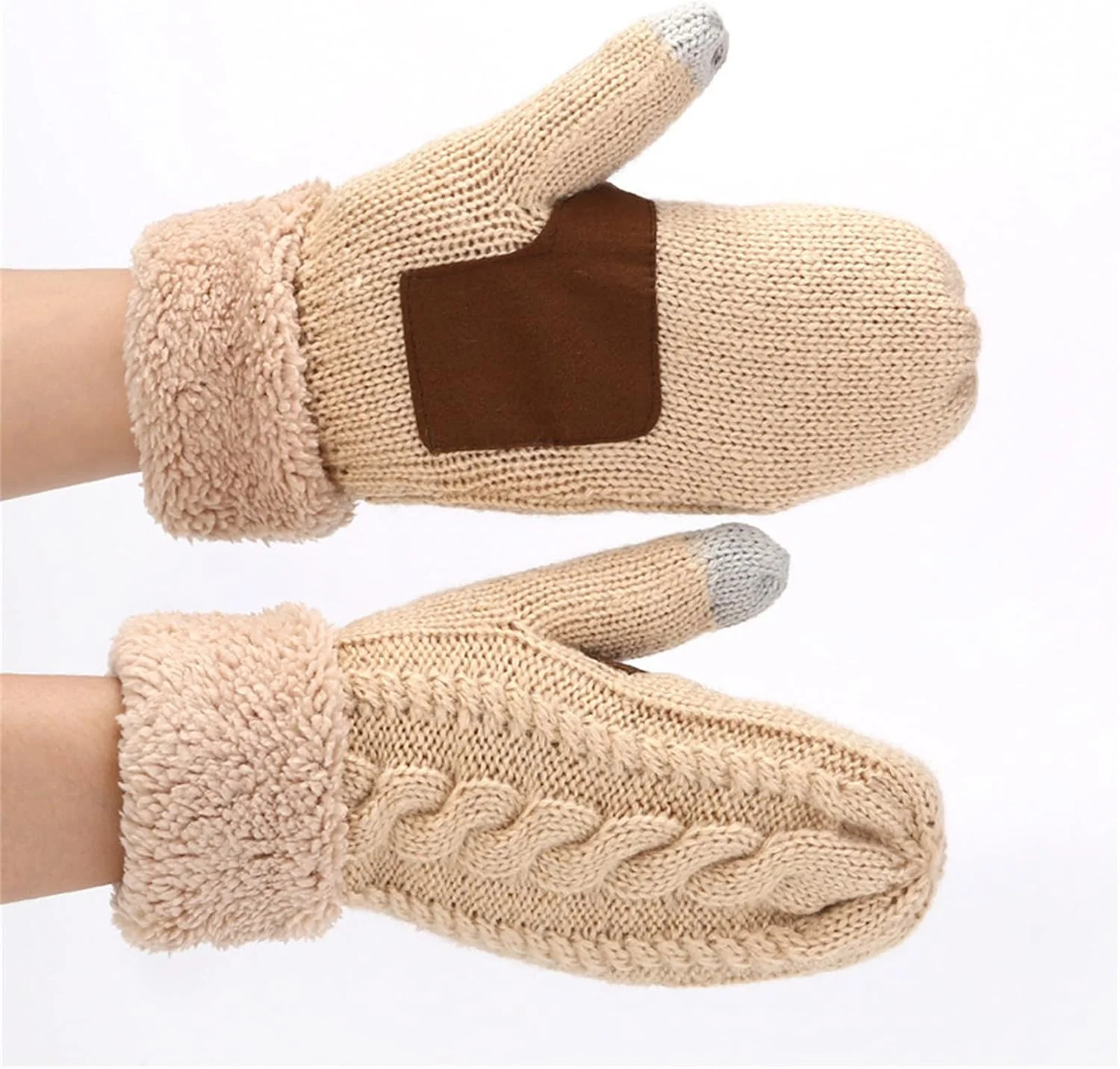 دستکش های بافتنی لمسی زمستانی تمام انگشتی کشباف گرم مناسب دوچرخه سواری اسکی و کوهنوردی برای دختران نوجوانان زنان مردان ضد باد بافتنی برای زنان هوای سرد دستکش های بافتنی لمسی زمستانی تمام انگشتی کشباف گرم مناسب دوچرخه سواری اسکی و کوهنوردی برای دختران نوجوانان زنان مردان ضد باد بافتنی برای زنان هوای سرد