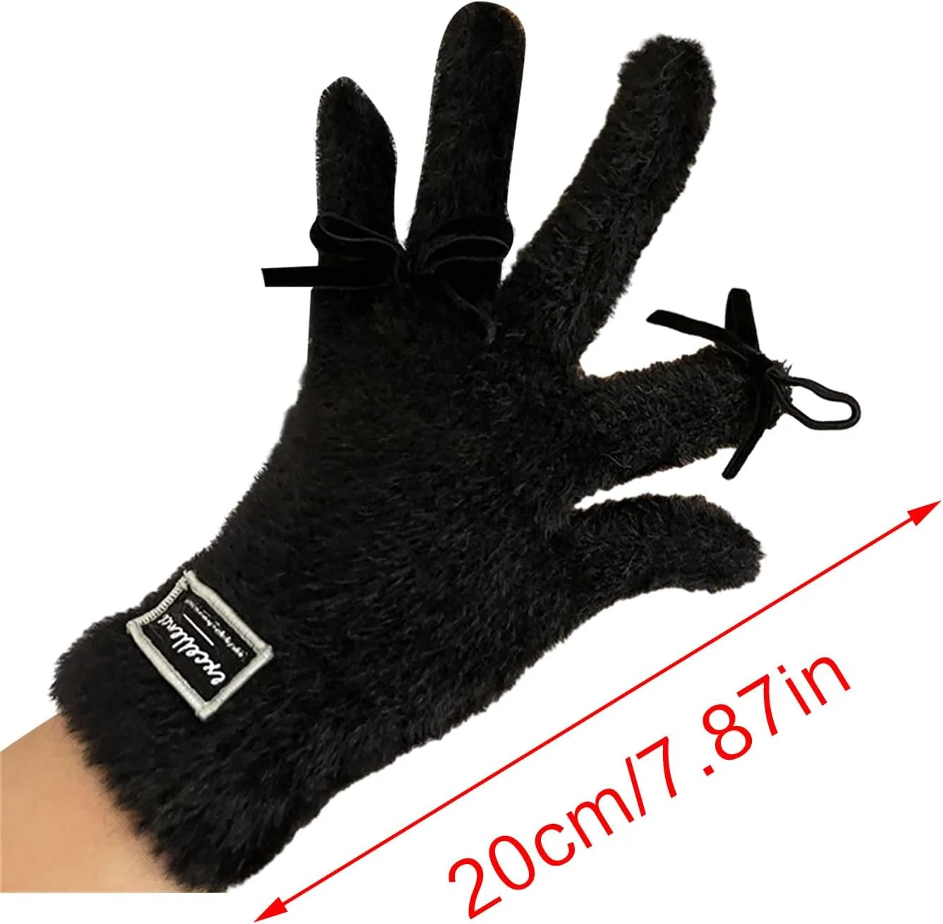 دستکش های Y2K با پاپیون، زمستانی، تمام انگشتی، گرم، صفحه لمسی، گرم نگه دارنده، دستکش های حرارتی بیرونی، دستکش های تمام انگشتی خزدار برای زنان دستکش های Y2K با پاپیون، زمستانی، تمام انگشتی، گرم، صفحه لمسی، گرم نگه دارنده، دستکش های حرارتی بیرونی، دستکش های تمام انگشتی خزدار برای زنان