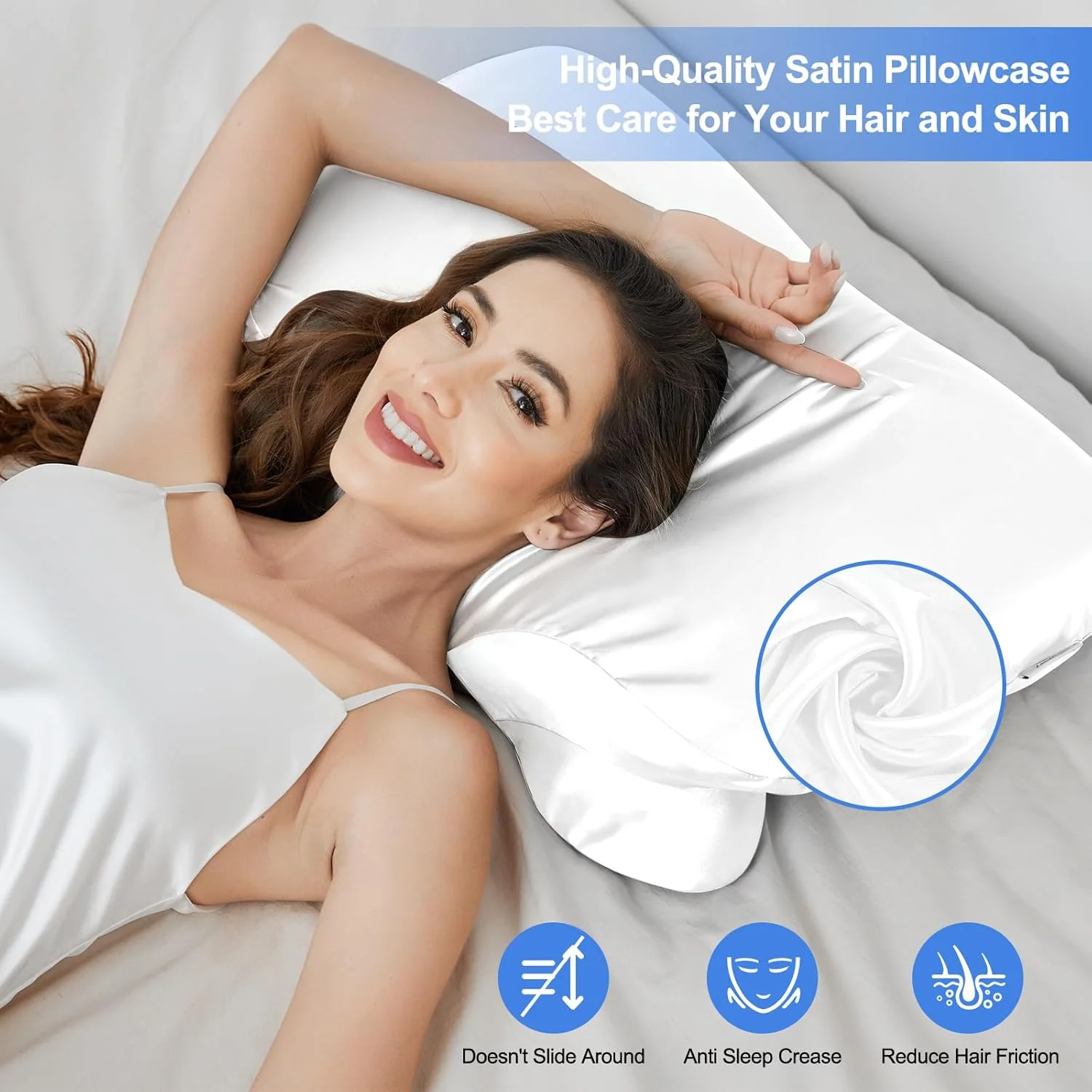 روبالشی ساتن زلیمون فقط برای بالش گردنی، روکش بالش کانتوری، روبالشی نرم و لطیف برای بالش خواب، روکش بالش سفید با زیپ روبالشی ساتن زلیمون فقط برای بالش گردنی، روکش بالش کانتوری، روبالشی نرم و لطیف برای بالش خواب، روکش بالش سفید با زیپ