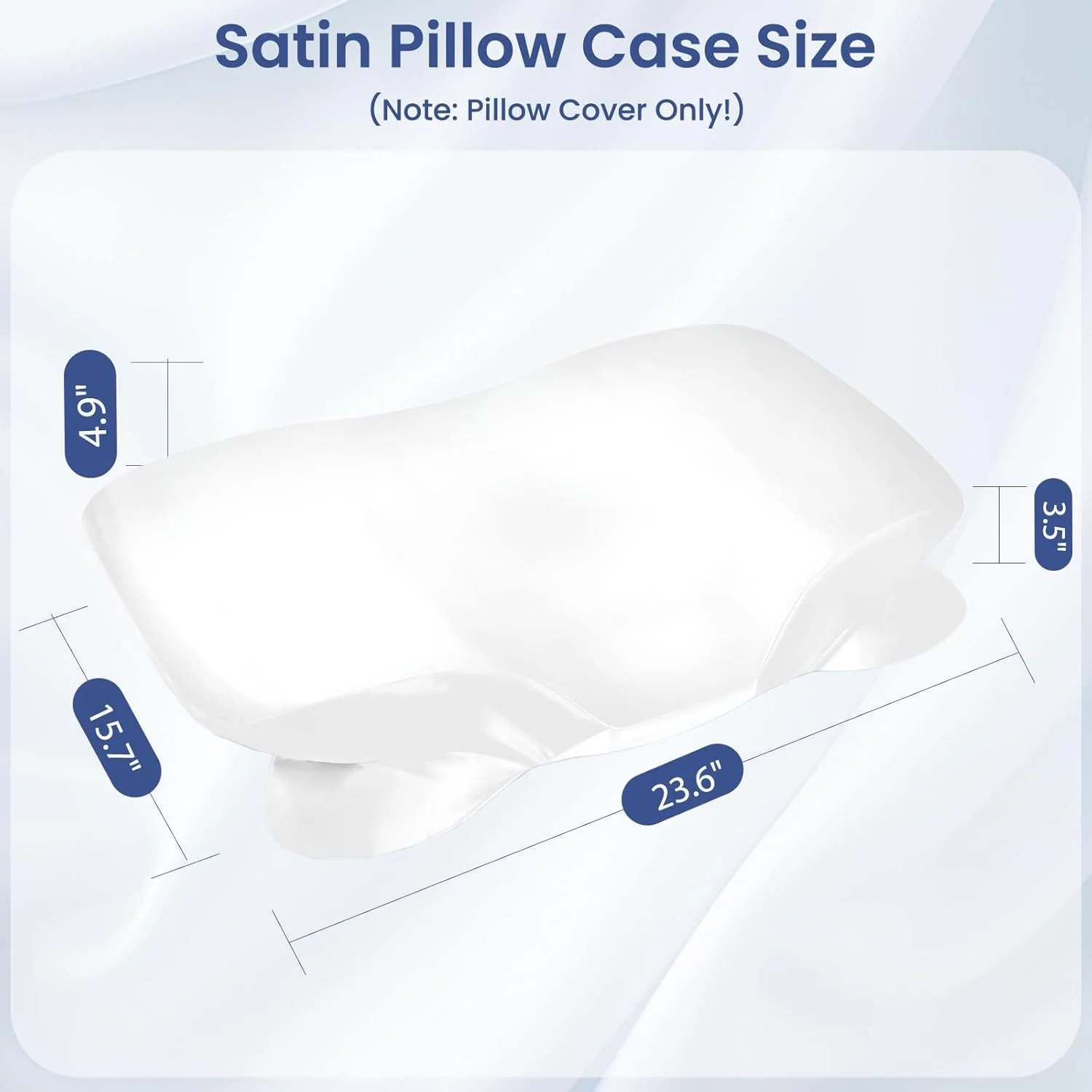 روبالشی ساتن زلیمون فقط برای بالش گردنی، روکش بالش کانتوری، روبالشی نرم و لطیف برای بالش خواب، روکش بالش سفید با زیپ روبالشی ساتن زلیمون فقط برای بالش گردنی، روکش بالش کانتوری، روبالشی نرم و لطیف برای بالش خواب، روکش بالش سفید با زیپ