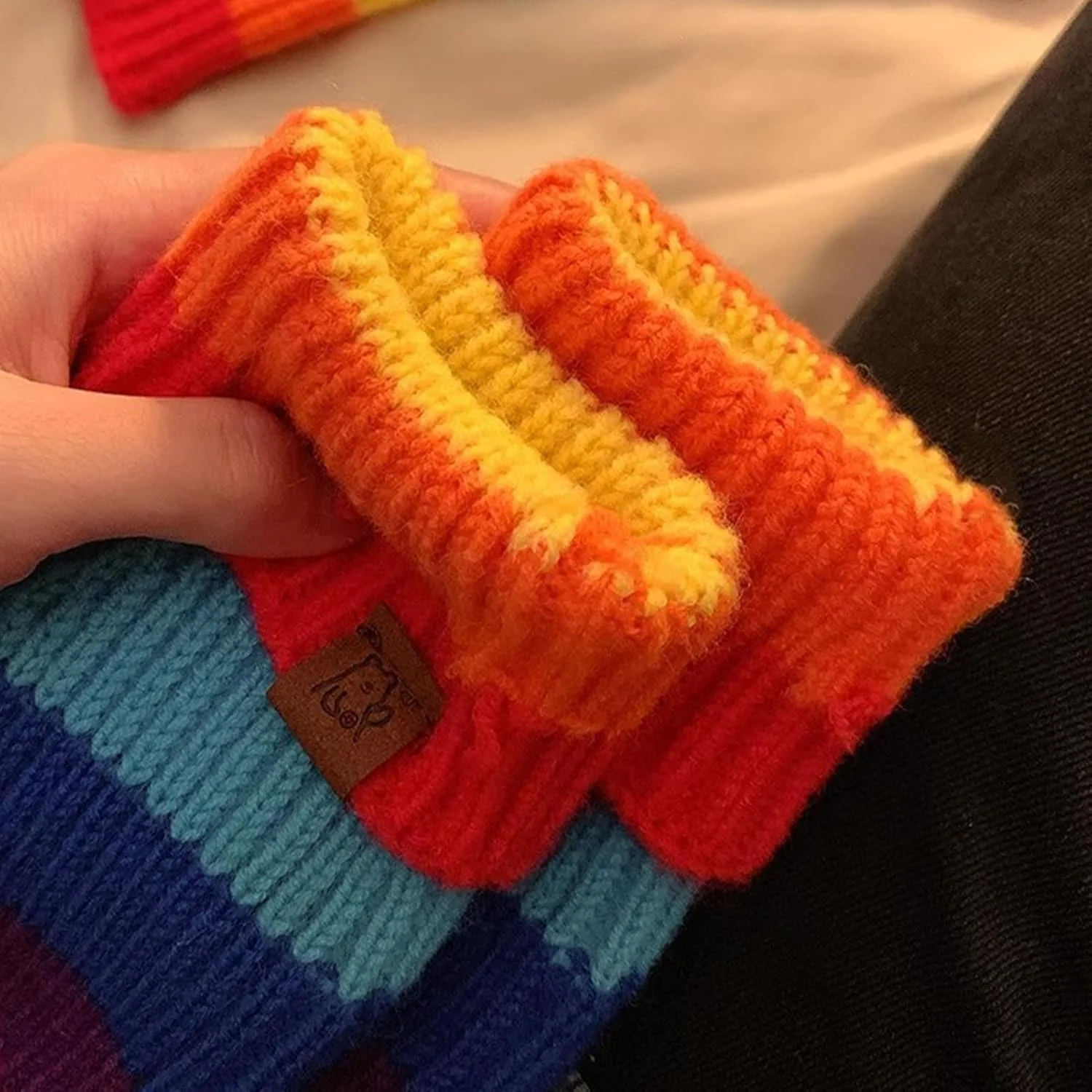 دستکش زمستانی، دستکش های رنگین کمانی کشی با قابلیت لمسی، دستکش های بافتنی زمستانی زنانه - برای دویدن، پیاده روی، اسکیت، اسکی، ماهیگیری، شکار، ماجراجویی در فضای باز و رفت و آمد دستکش زمستانی، دستکش های رنگین کمانی کشی با قابلیت لمسی، دستکش های بافتنی زمستانی زنانه - برای دویدن، پیاده روی، اسکیت، اسکی، ماهیگیری، شکار، ماجراجویی در فضای باز و رفت و آمد