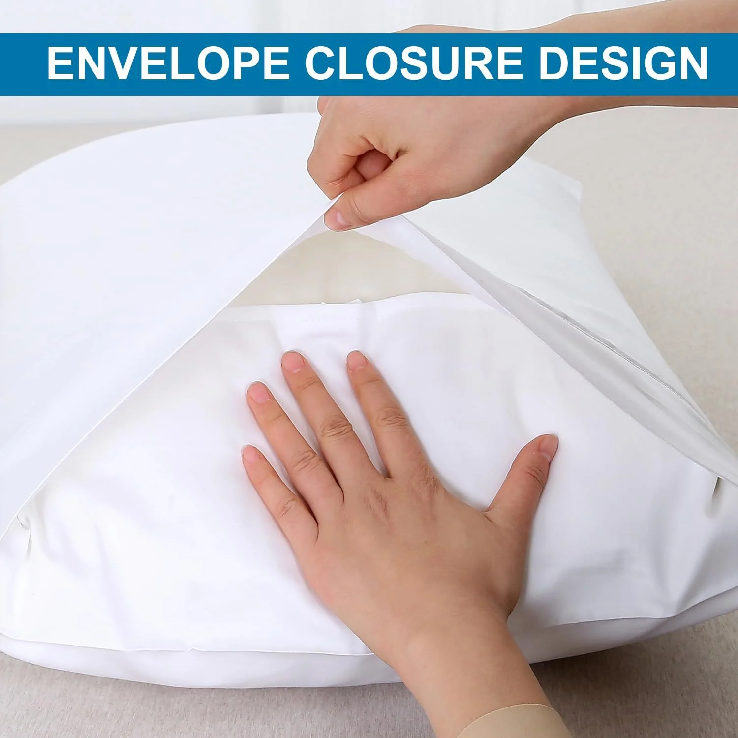 روبالشی های استاندارد WINLIFE، ست 2 عددی، 100% پنبه مصری، روبالشی های استاندارد 2 عدد، 50x66 سانتی متر، روکش بالش نرم و قابل تنفس، سفید روشن روبالشی های استاندارد WINLIFE، ست 2 عددی، 100% پنبه مصری، روبالشی های استاندارد 2 عدد، 50x66 سانتی متر، روکش بالش نرم و قابل تنفس، سفید روشن