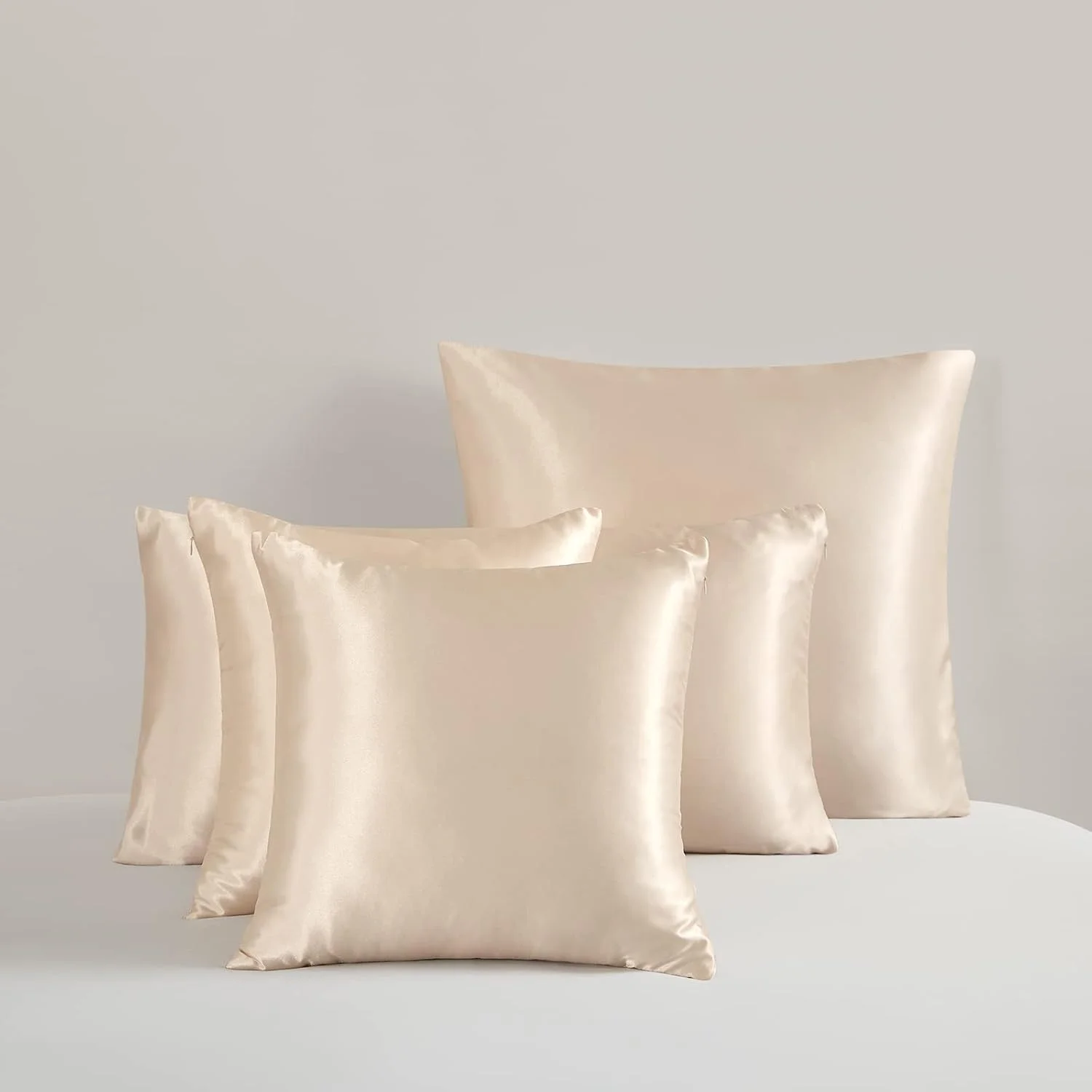 YDW بسته 2 عددی روکش کوسن ساتن 40 × 40 سانتی متر، مشابه ابریشم، روکش بالش کوسن برای مو و پوست، ویولن YDW بسته 2 عددی روکش کوسن ساتن 40 × 40 سانتی متر، مشابه ابریشم، روکش بالش کوسن برای مو و پوست، ویولن