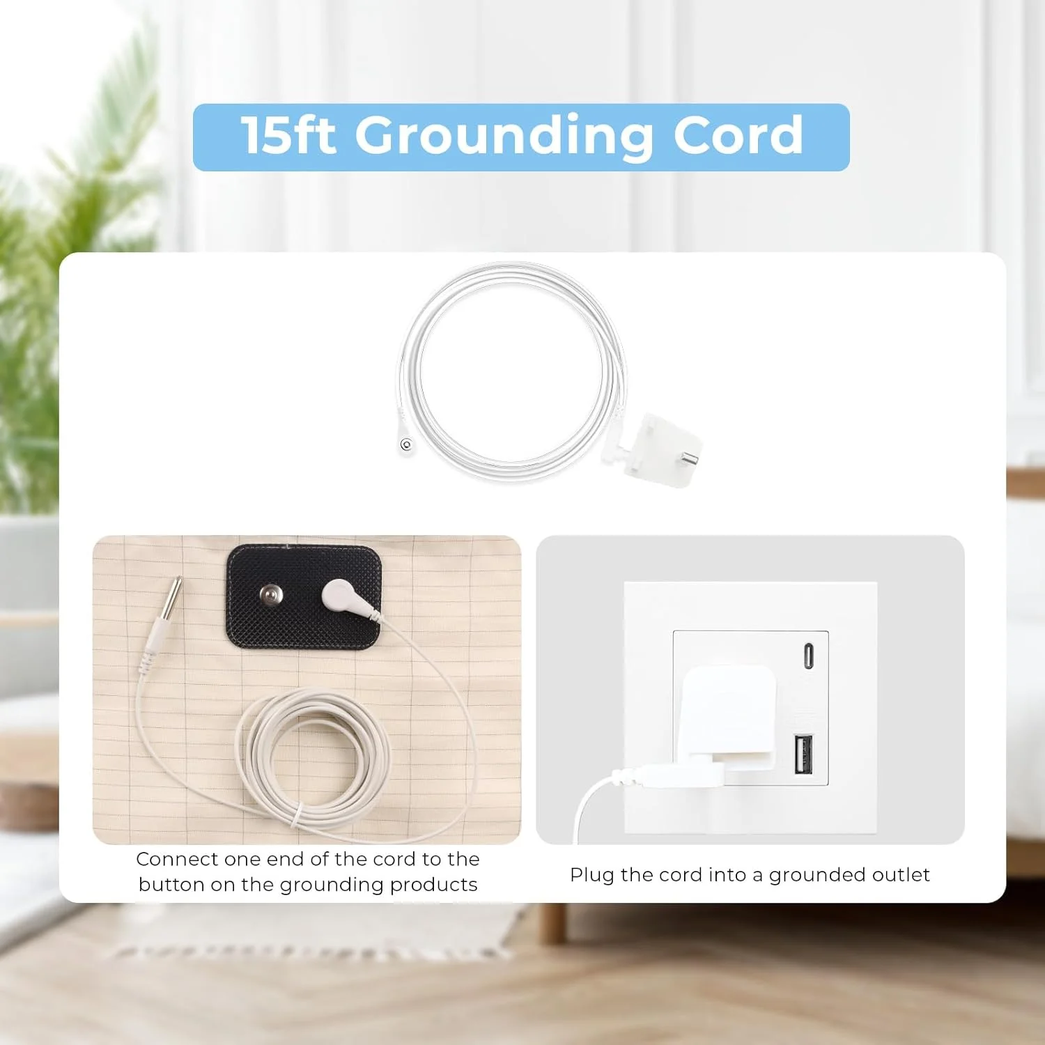 روبالشتی اتصال به زمین VigorVortex با سیم اتصال به زمین بریتانیا، تشک اتصال به زمین رسانا برای خواب بهتر 51x76 سانتی متر خاکستری 1 عدد روبالشتی اتصال به زمین VigorVortex با سیم اتصال به زمین بریتانیا، تشک اتصال به زمین رسانا برای خواب بهتر 51x76 سانتی متر خاکستری 1 عدد