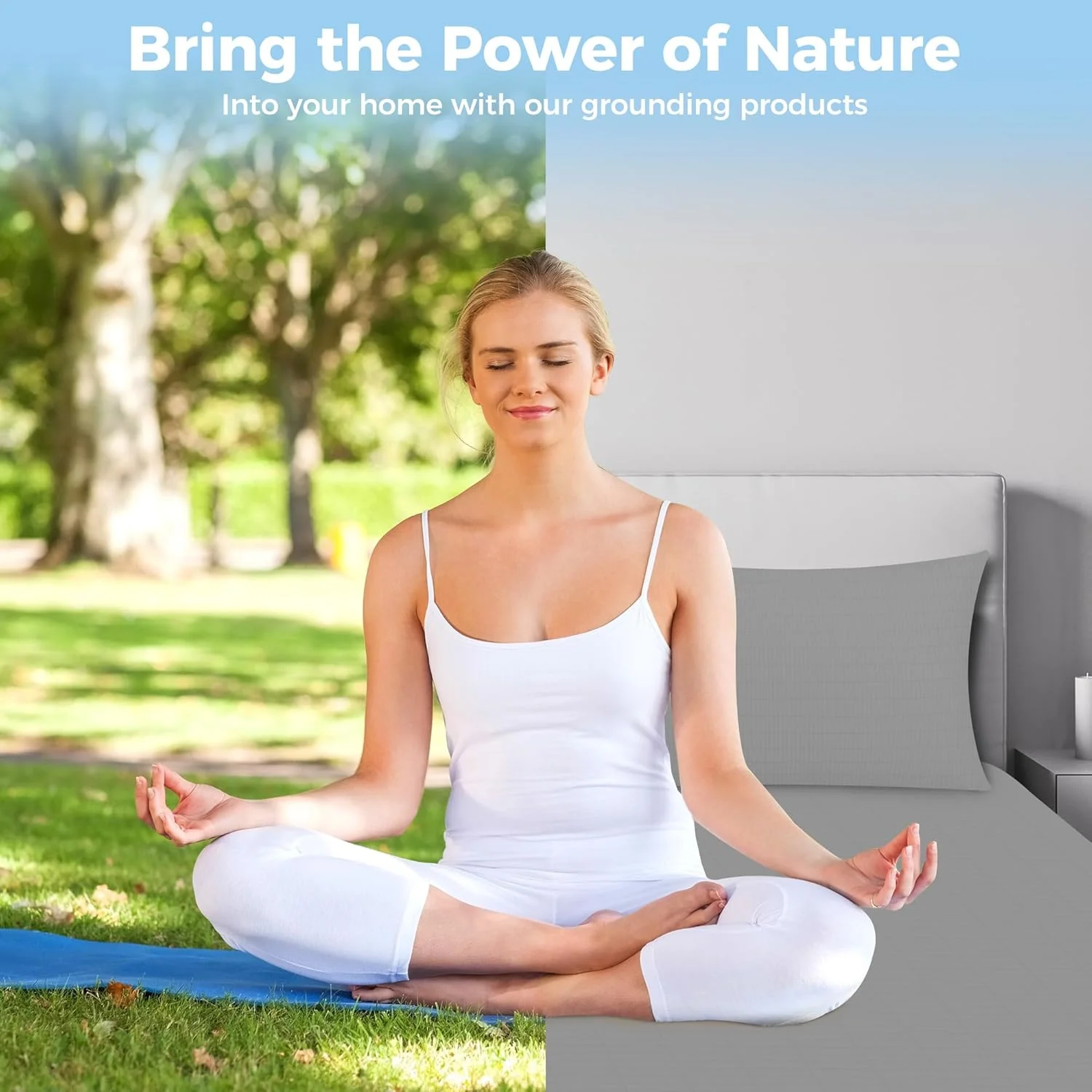 روبالشتی اتصال به زمین VigorVortex با سیم اتصال به زمین بریتانیا، تشک اتصال به زمین رسانا برای خواب بهتر 51x76 سانتی متر خاکستری 1 عدد روبالشتی اتصال به زمین VigorVortex با سیم اتصال به زمین بریتانیا، تشک اتصال به زمین رسانا برای خواب بهتر 51x76 سانتی متر خاکستری 1 عدد