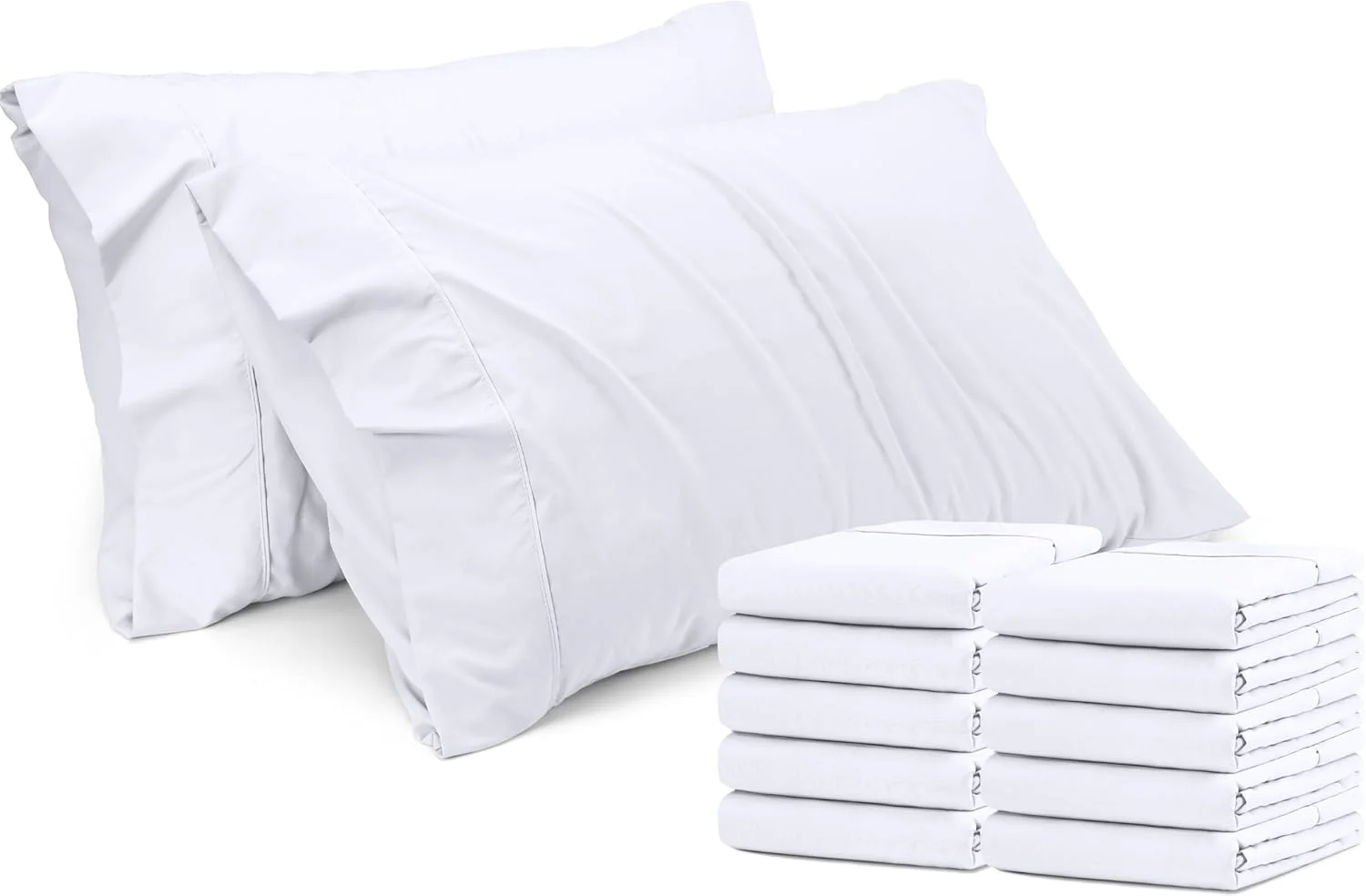 رو بالشی کویین Utopia Bedding - بسته 12 عددی - ست رو بالشی عمده - بسته شدن پاکتی - پارچه میکروفیبر برس خورده نرم - مقاوم در برابر چروک و رنگ رفتگی - سایز 50 در 76 سانتیمتر (کویین، سفید) رو بالشی کویین Utopia Bedding - بسته 12 عددی - ست رو بالشی عمده - بسته شدن پاکتی - پارچه میکروفیبر برس خورده نرم - مقاوم در برابر چروک و رنگ رفتگی - سایز 50 در 76 سانتیمتر (کویین، سفید)