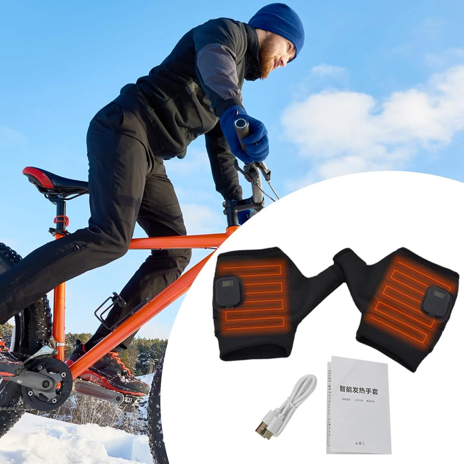 Heated Gloves for Women,Fingerless Mountaineering Mittens - USB Rechargeable Electric Thermal Heated Hand Gloves for Women Men Winter Outdoor Typing Running Motorcycle Camping Cycling Work Hunting Heated Gloves for Women,Fingerless Mountaineering Mittens - USB Rechargeable Electric Thermal Heated Hand Gloves for Women Men Winter Outdoor Typing Running Motorcycle Camping Cycling Work Hunting