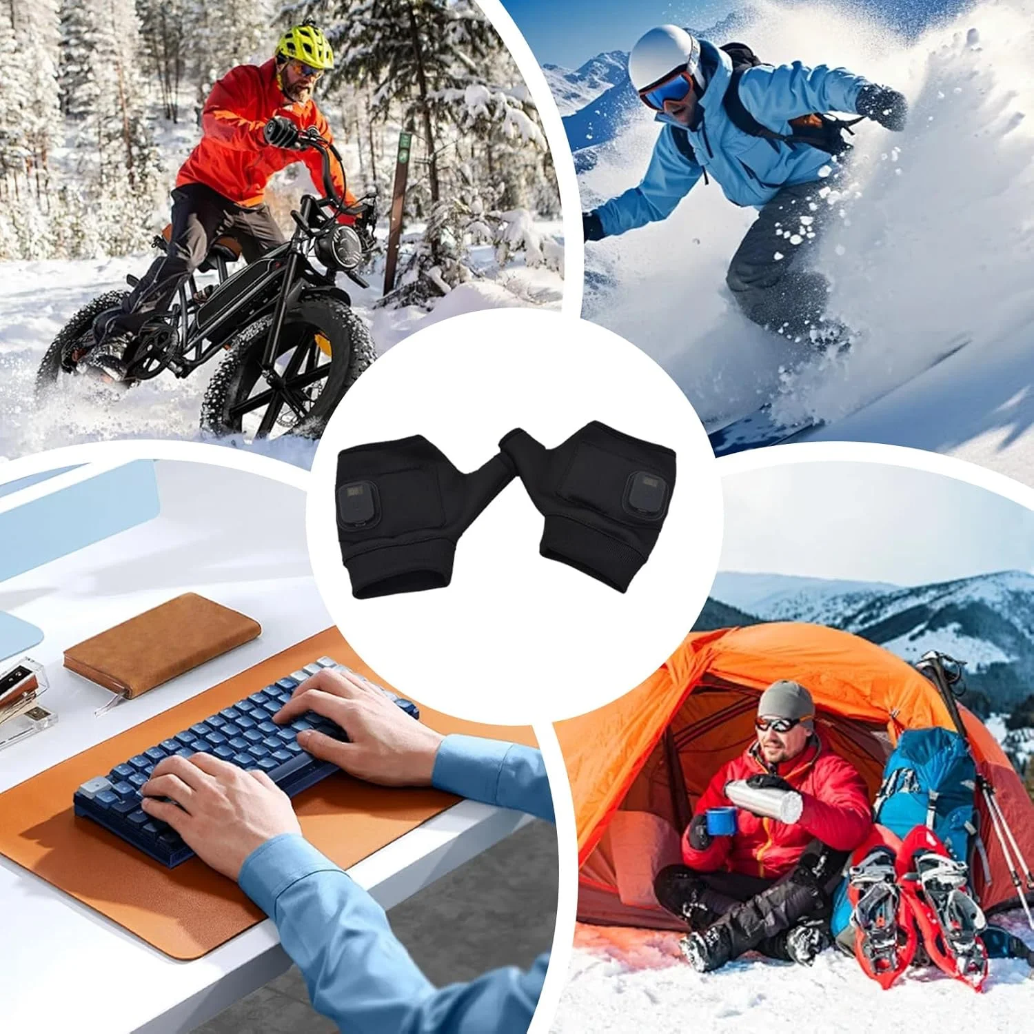 Heated Gloves for Women,Fingerless Mountaineering Mittens - USB Rechargeable Electric Thermal Heated Hand Gloves for Women Men Winter Outdoor Typing Running Motorcycle Camping Cycling Work Hunting Heated Gloves for Women,Fingerless Mountaineering Mittens - USB Rechargeable Electric Thermal Heated Hand Gloves for Women Men Winter Outdoor Typing Running Motorcycle Camping Cycling Work Hunting