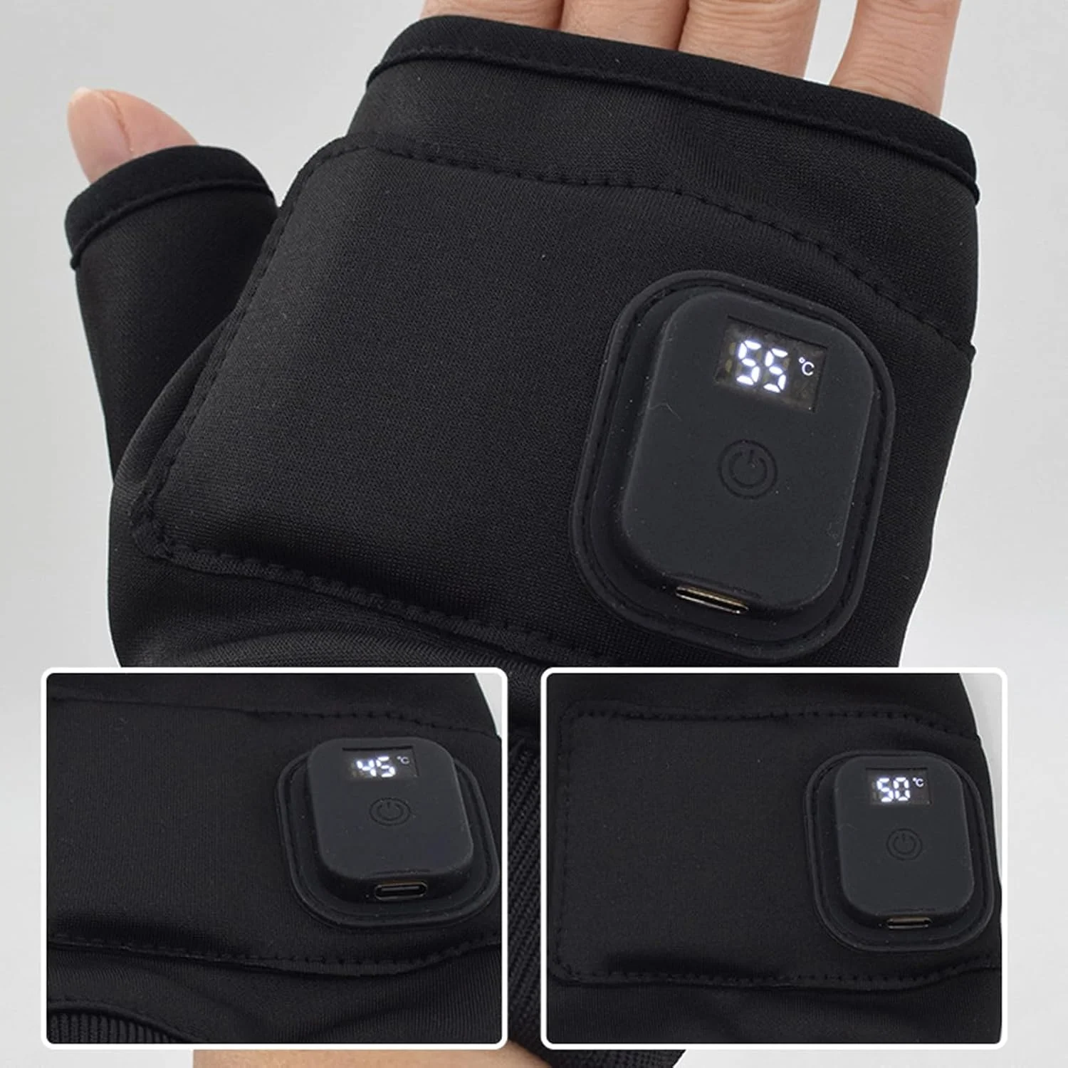 Heated Gloves for Women,Fingerless Mountaineering Mittens - USB Rechargeable Electric Thermal Heated Hand Gloves for Women Men Winter Outdoor Typing Running Motorcycle Camping Cycling Work Hunting Heated Gloves for Women,Fingerless Mountaineering Mittens - USB Rechargeable Electric Thermal Heated Hand Gloves for Women Men Winter Outdoor Typing Running Motorcycle Camping Cycling Work Hunting