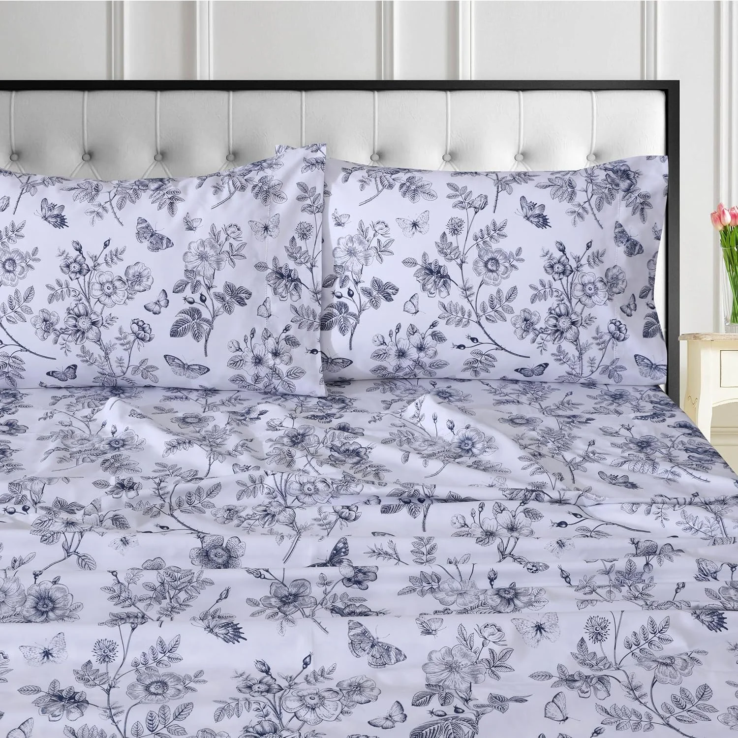 روبالشی های پرکال نخی ارگانیک Tribeca Living - با تراکم 400، جیب بسیار عمیق، نرم، خنک و تنفسی، ست 2 عددی روبالشی، Margot