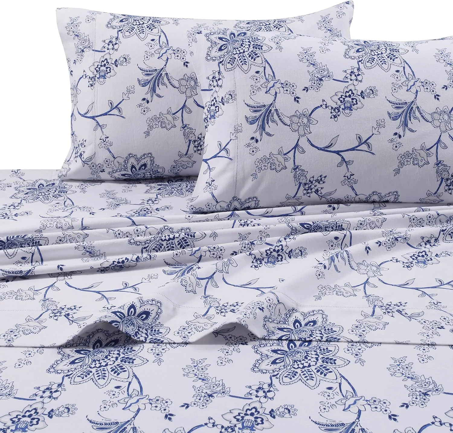 روبالشی های فلانل سنگین وزن و فوق العاده نرم 200 گرمی TRIBECA LIVING، طرح گلدار چند رنگ، استاندارد روبالشی های فلانل سنگین وزن و فوق العاده نرم 200 گرمی TRIBECA LIVING، طرح گلدار چند رنگ، استاندارد