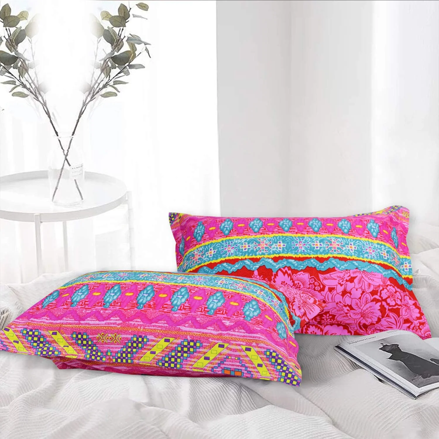 روکش کوسن دو تکه بوهمی USTIDE Home Textile، 100% پنبه روکش کوسن دو تکه بوهمی USTIDE Home Textile، 100% پنبه