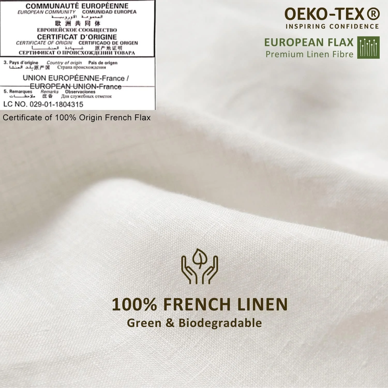 روبالشی های کتانی خالص TOSMO، یک جفت، 100% روبالشی های کتان طبیعی فرانسوی (Queen، 50x75 سانتی متر) - سفید مایل به کرم روبالشی های کتانی خالص TOSMO، یک جفت، 100% روبالشی های کتان طبیعی فرانسوی (Queen، 50x75 سانتی متر) - سفید مایل به کرم
