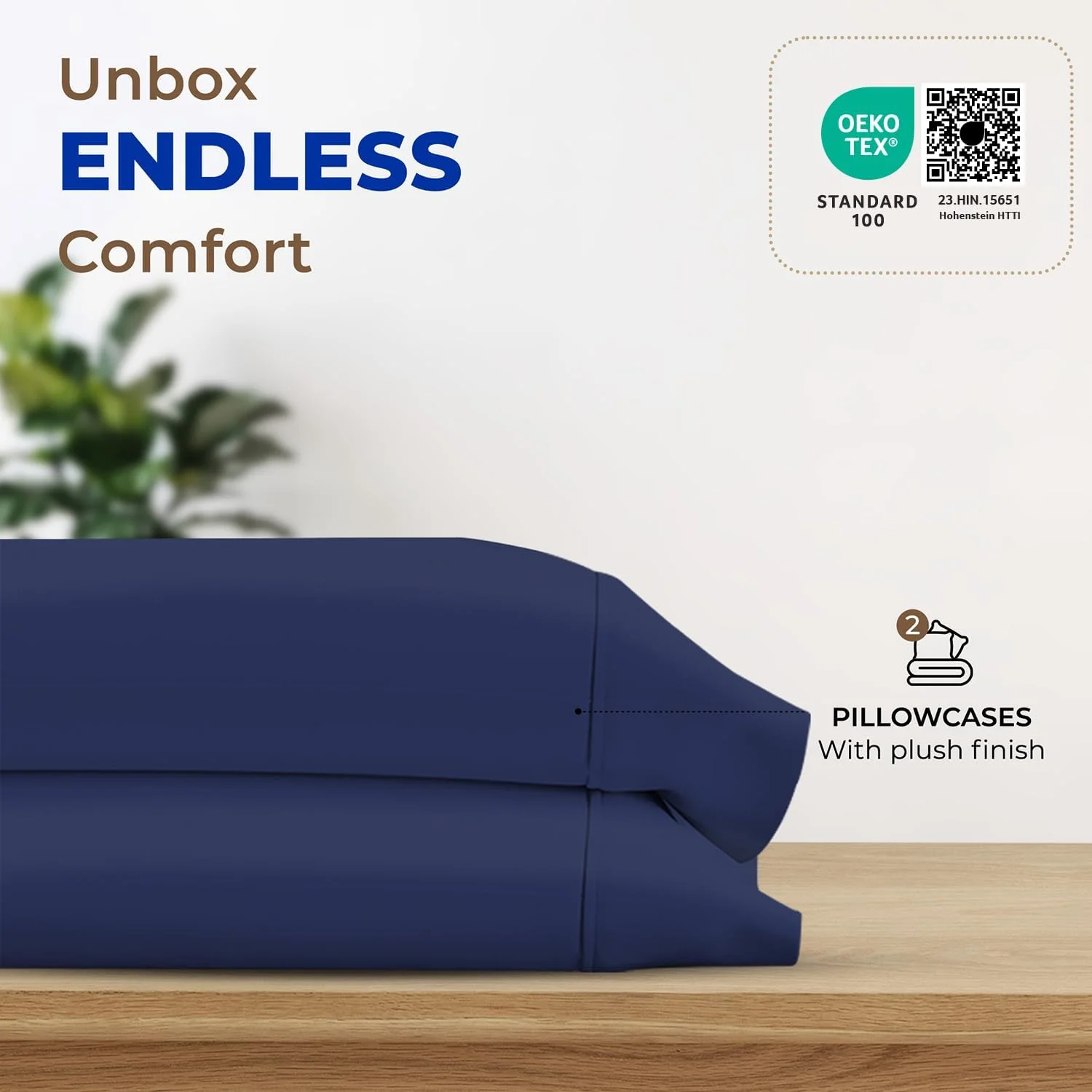 روبالشی کینگ نخ اسپرد 100% پنبه مصری - روبالشی کینگ سایز با تراکم 1000، ست 2 عددی، خنک کننده و تنفس پذیر، بافت ساتن الیاف بلند پنبه ای، مناسب تخت خواب - سرمه ای روبالشی کینگ نخ اسپرد 100% پنبه مصری - روبالشی کینگ سایز با تراکم 1000، ست 2 عددی، خنک کننده و تنفس پذیر، بافت ساتن الیاف بلند پنبه ای، مناسب تخت خواب - سرمه ای