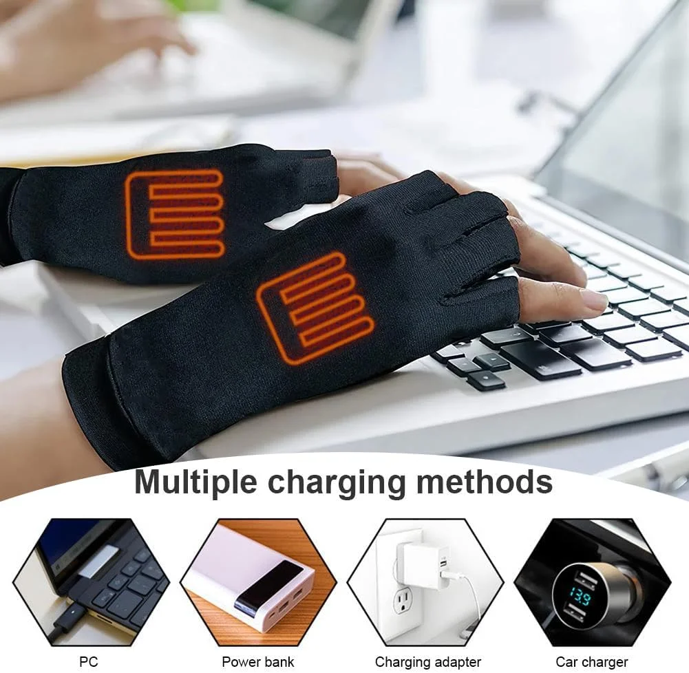 دستکش های گرمایشی USB، مناسب برای آقایان و بانوان، دستکش های زمستانی برای گرم نگه داشتن دست ها، گرم، برای کار با لپ تاپ، بدون انگشت، دستکش های بافتنی، قابل شستشو دستکش های گرمایشی USB، مناسب برای آقایان و بانوان، دستکش های زمستانی برای گرم نگه داشتن دست ها، گرم، برای کار با لپ تاپ، بدون انگشت، دستکش های بافتنی، قابل شستشو