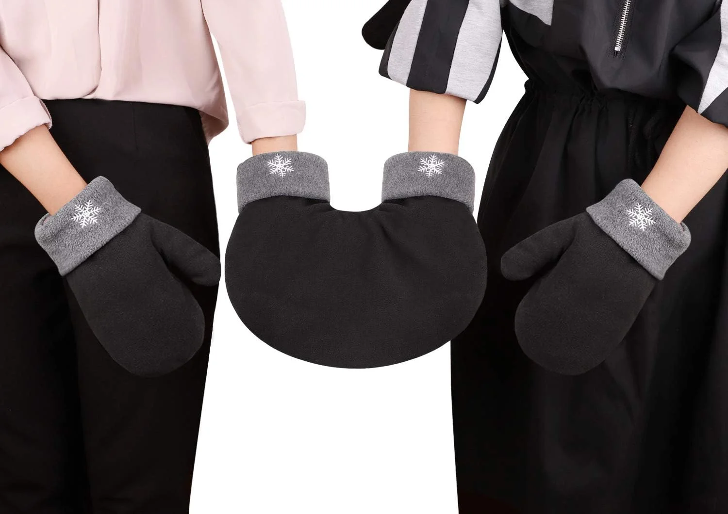 دستکش های برفی سوییت هارتز زنانه مردانه دستکش های پشمی حرارتی دستکش های کریسمس برای زوج ها دستکش های زمستانی گرم برای گرفتن دست هدیه عاشقانه ولنتاین برای دوست دختر دوست پسر