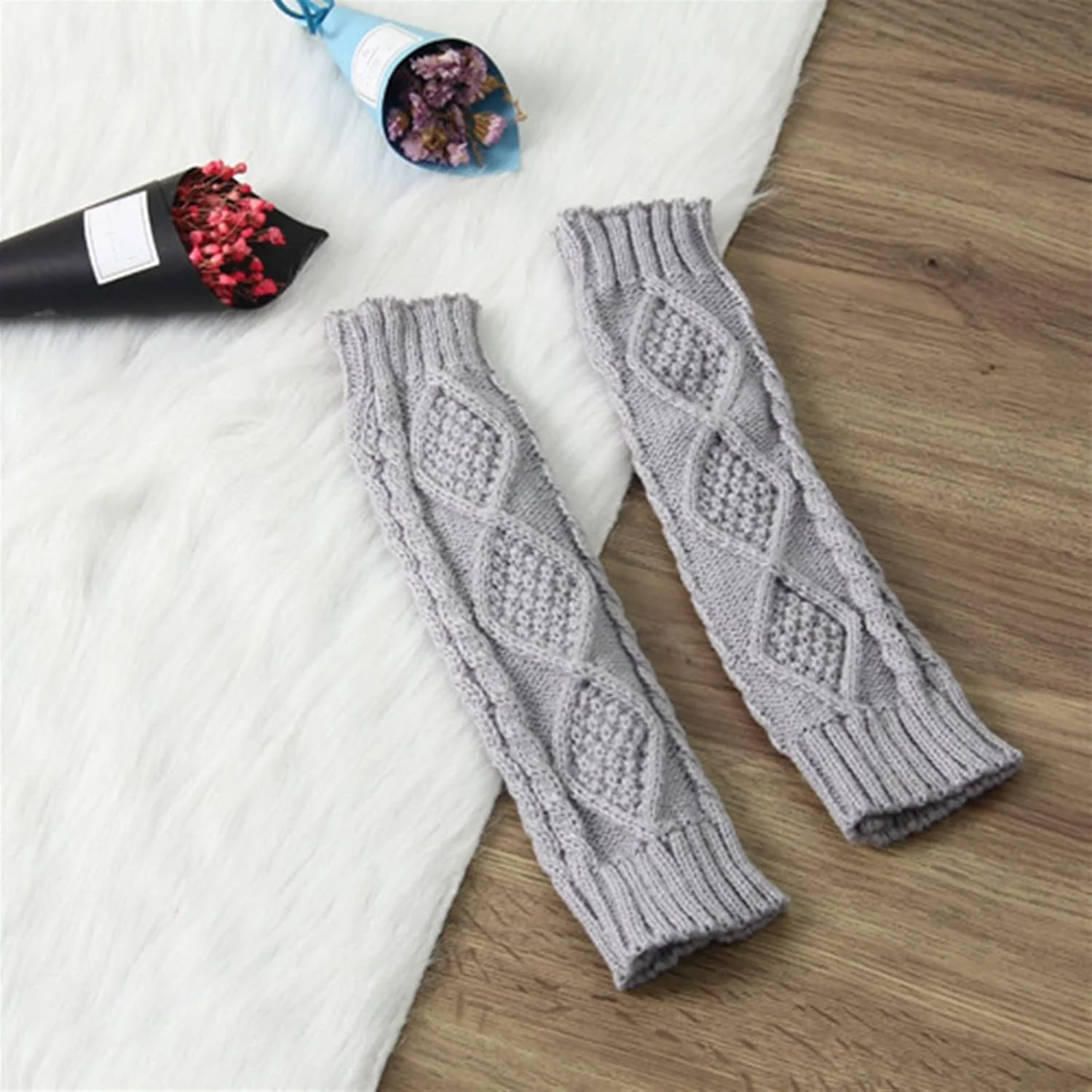 دستکش های CHEWYZ دستکش های بدون انگشت زنانه دستکش های زنانه گرم نگه می دارند (رنگ: Hortelé)