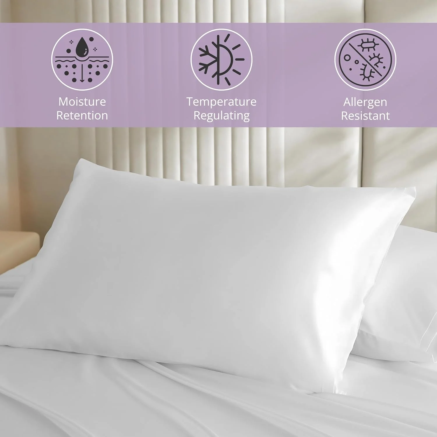 روبالشی ابریشمی Mulberry Park Silks 100% - 19 Momme، درجه 6A - دارای زیپ مخفی - یاسی/کینگ (50.8 در 91.4 سانتی متر) روبالشی ابریشمی Mulberry Park Silks 100% - 19 Momme، درجه 6A - دارای زیپ مخفی - یاسی/کینگ (50.8 در 91.4 سانتی متر)