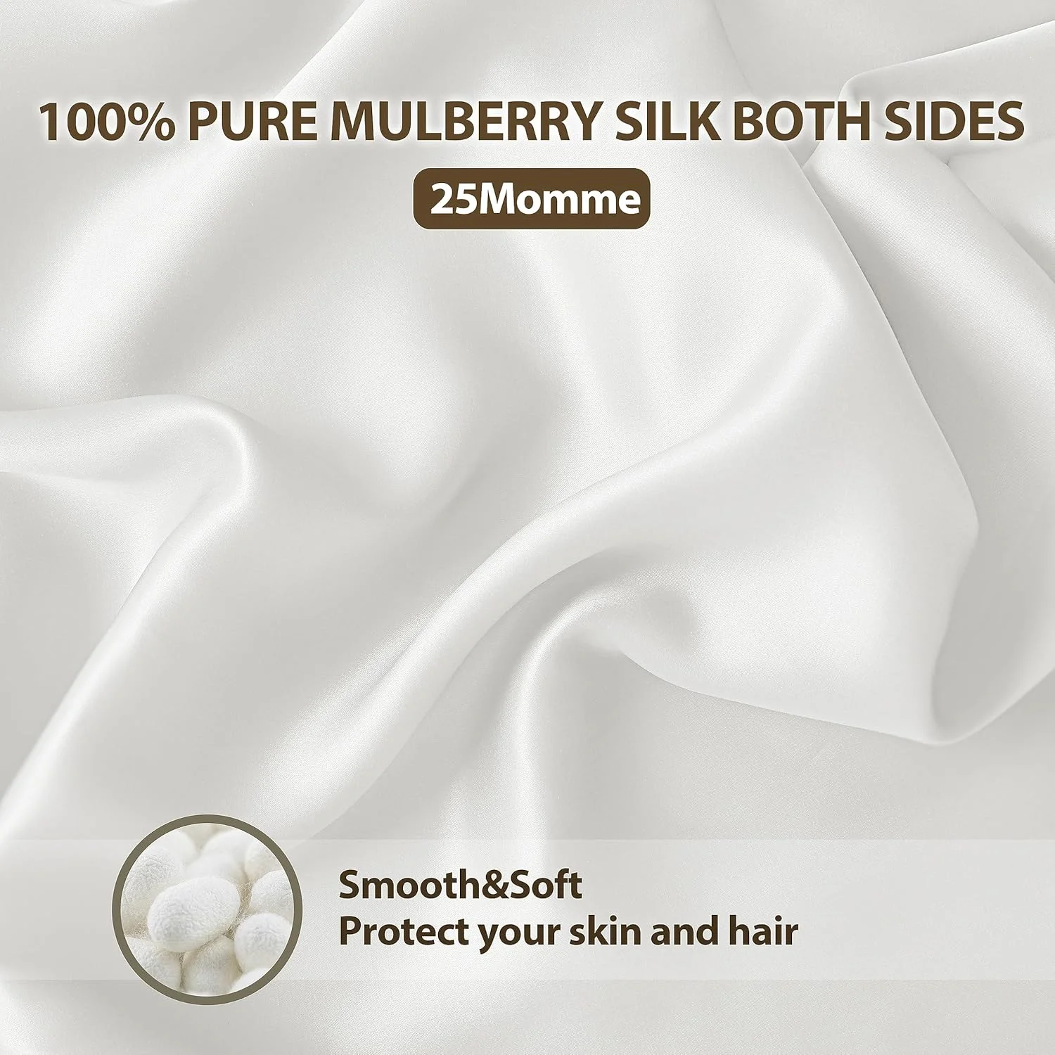 روبالشی ابریشم خالص توت 100% برای مو و پوست، ست 2 عددی، 25 Momme درجه 6A+، روبالشی ساتن ابریشمی با زیپ مخفی، روکش بالش ابریشمی دو طرفه، ضد پیری و ضد آکنه (کینگ، سفید طبیعی، 2 عدد) روبالشی ابریشم خالص توت 100% برای مو و پوست، ست 2 عددی، 25 Momme درجه 6A+، روبالشی ساتن ابریشمی با زیپ مخفی، روکش بالش ابریشمی دو طرفه، ضد پیری و ضد آکنه (کینگ، سفید طبیعی، 2 عدد)