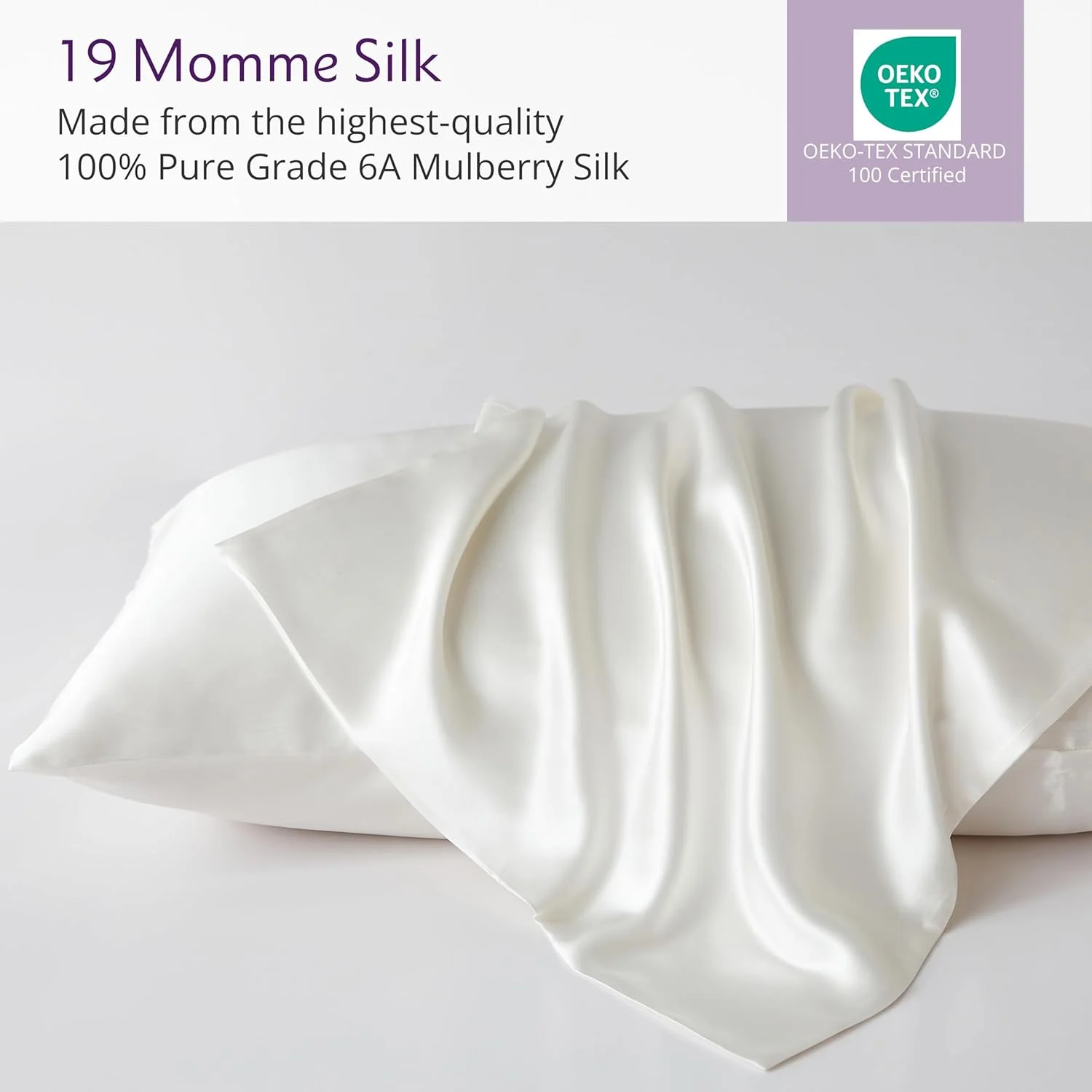روبالشی ابریشمی Mulberry Park Silks 100% - 19 Momme، درجه 6A - دارای زیپ مخفی - یاسی/کینگ (50.8 در 91.4 سانتی متر) روبالشی ابریشمی Mulberry Park Silks 100% - 19 Momme، درجه 6A - دارای زیپ مخفی - یاسی/کینگ (50.8 در 91.4 سانتی متر)