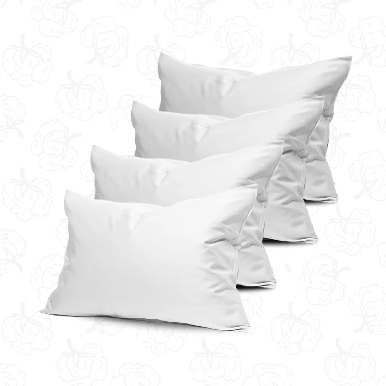MistyMorning Pillow Cases 4 Pack - Standard Size (50x75+15cm), Egyptian Cotton 200 Thread Count Soft & Premium Quality Breathable Envelop Closure Pillowcases 4x (White) MistyMorning Pillow Cases 4 Pack - Standard Size (50x75+15cm), Egyptian Cotton 200 Thread Count Soft & Premium Quality Breathable Envelop Closure Pillowcases 4x (White)