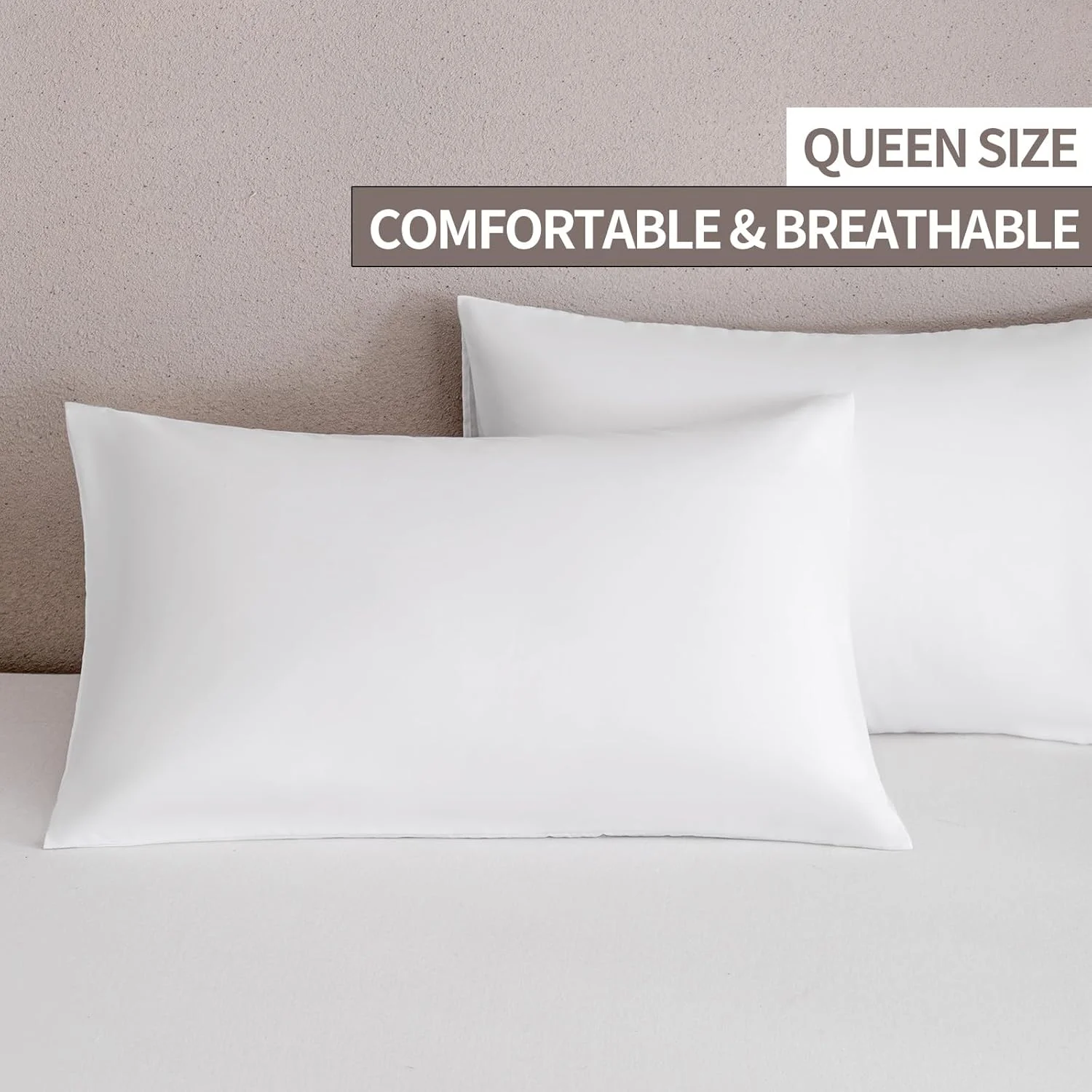 MINIPANDA Queen Size Pillowcase Set of 4-20 x 30 Inches – Queen Size Pillowcases 4 Pack - Super Soft, Smooth and Breathable - Envelope Design - Machine Washable (20X30 (4 Piece), White) MINIPANDA Queen Size Pillowcase Set of 4-20 x 30 Inches – Queen Size Pillowcases 4 Pack - Super Soft, Smooth and Breathable - Envelope Design - Machine Washable (20X30 (4 Piece), White)