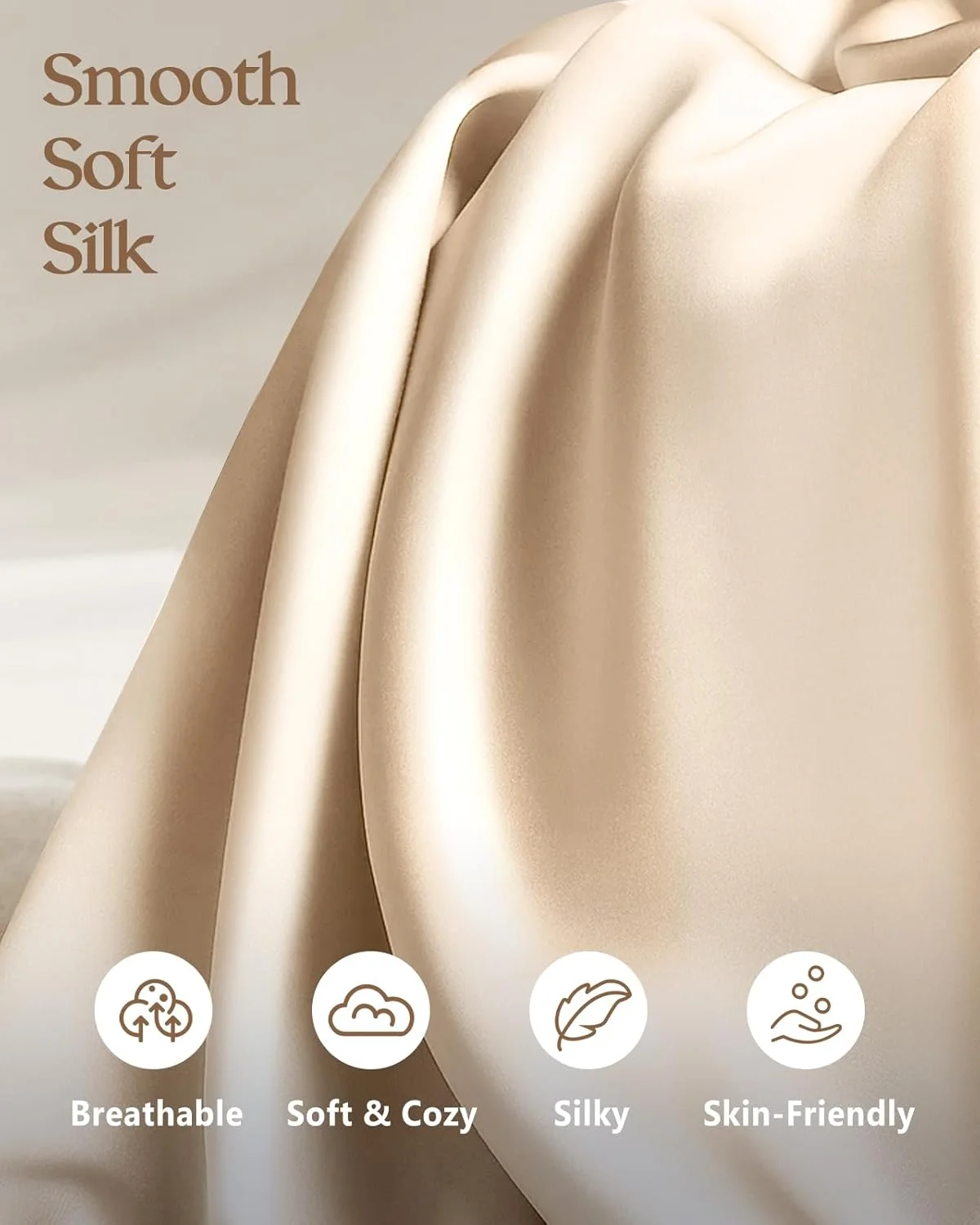 روبالشی ابریشم توت میس آدولا، بسته 2 عددی - روبالشی سایز استاندارد 50x66 سانتی متر برای مو و پوست، نرم و لطیف، تنفس پذیر، زیبا با زیپ مخفی برای بانوان، بژ روبالشی ابریشم توت میس آدولا، بسته 2 عددی - روبالشی سایز استاندارد 50x66 سانتی متر برای مو و پوست، نرم و لطیف، تنفس پذیر، زیبا با زیپ مخفی برای بانوان، بژ