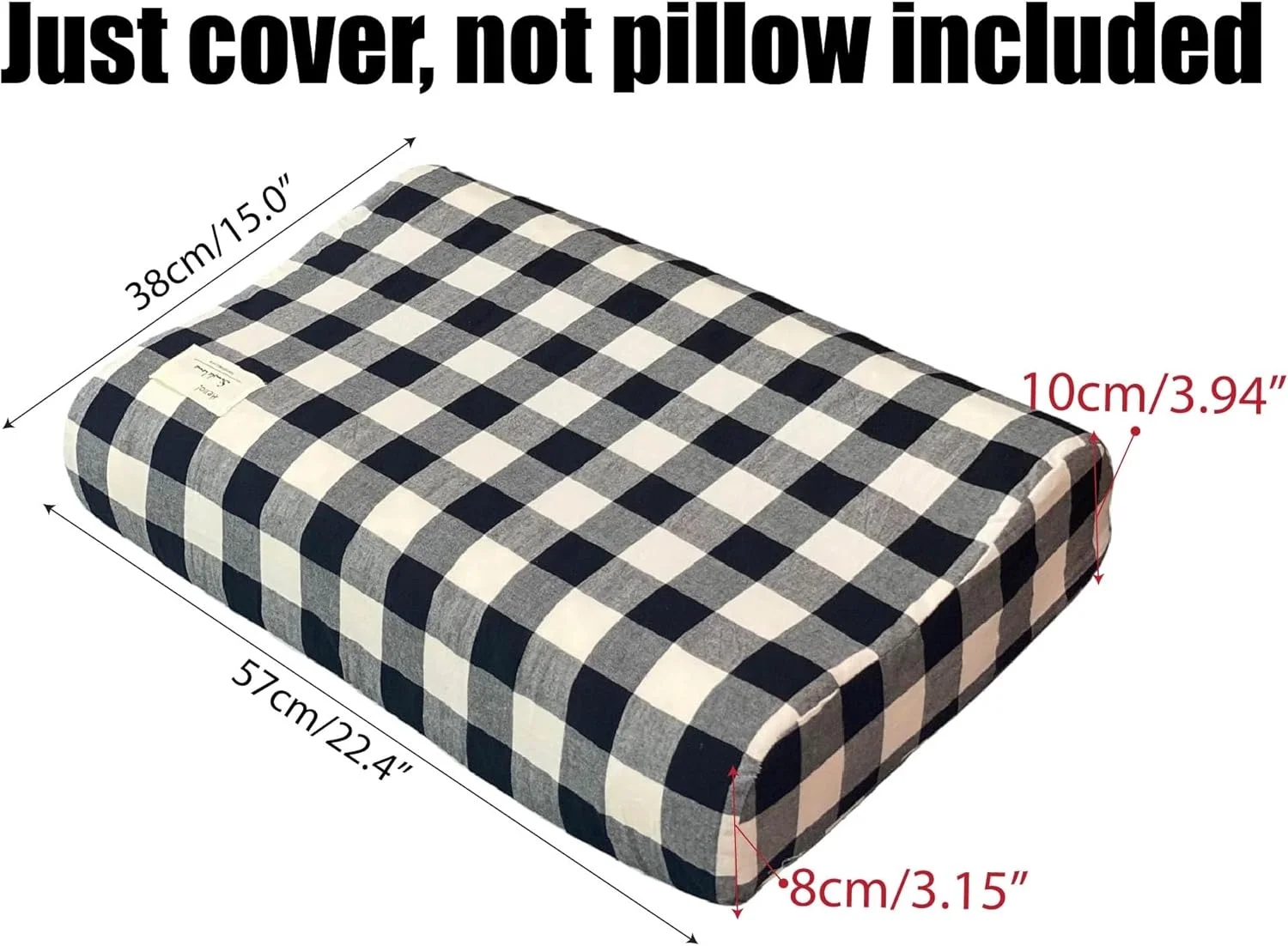 روکش بالش نخی Marsrut مناسب برای بالش های لوله ای، مموری فوم گردن و بالش های گردنی کانتور، با زیپ مخفی برای محافظ صورت (طرح چهارخانه سفید مشکی، فقط روکش) روکش بالش نخی Marsrut مناسب برای بالش های لوله ای، مموری فوم گردن و بالش های گردنی کانتور، با زیپ مخفی برای محافظ صورت (طرح چهارخانه سفید مشکی، فقط روکش)