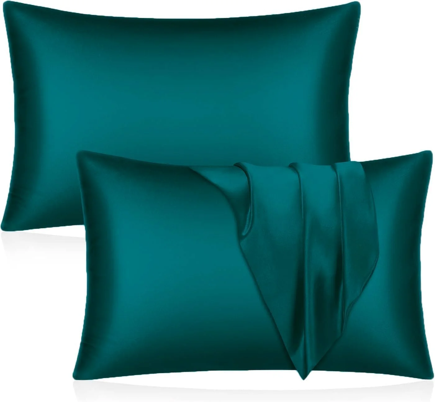 روبالشی ساتن لوکس برای مو و پوست - روکش بالش ابریشمی فوق العاده نرم و لطیف - ضد وز، حفظ رطوبت، بسته شدن پاکتی - بسته 2 عددی سایز استاندارد (سبز زمردی) روبالشی ساتن لوکس برای مو و پوست - روکش بالش ابریشمی فوق العاده نرم و لطیف - ضد وز، حفظ رطوبت، بسته شدن پاکتی - بسته 2 عددی سایز استاندارد (سبز زمردی)