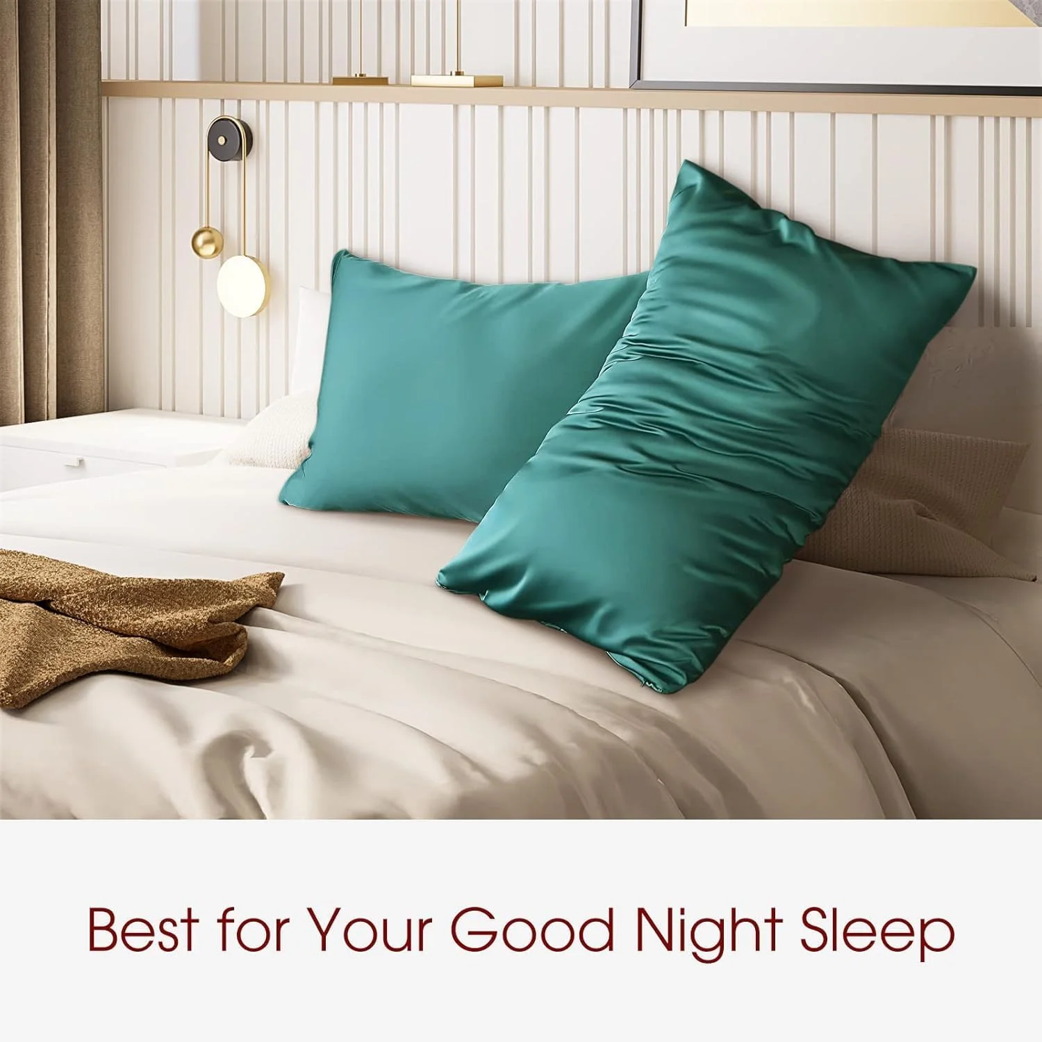 روبالشی ساتن لوکس برای مو و پوست - روکش بالش ابریشمی فوق العاده نرم و لطیف - ضد وز، حفظ رطوبت، بسته شدن پاکتی - بسته 2 عددی سایز استاندارد (سبز زمردی) روبالشی ساتن لوکس برای مو و پوست - روکش بالش ابریشمی فوق العاده نرم و لطیف - ضد وز، حفظ رطوبت، بسته شدن پاکتی - بسته 2 عددی سایز استاندارد (سبز زمردی)