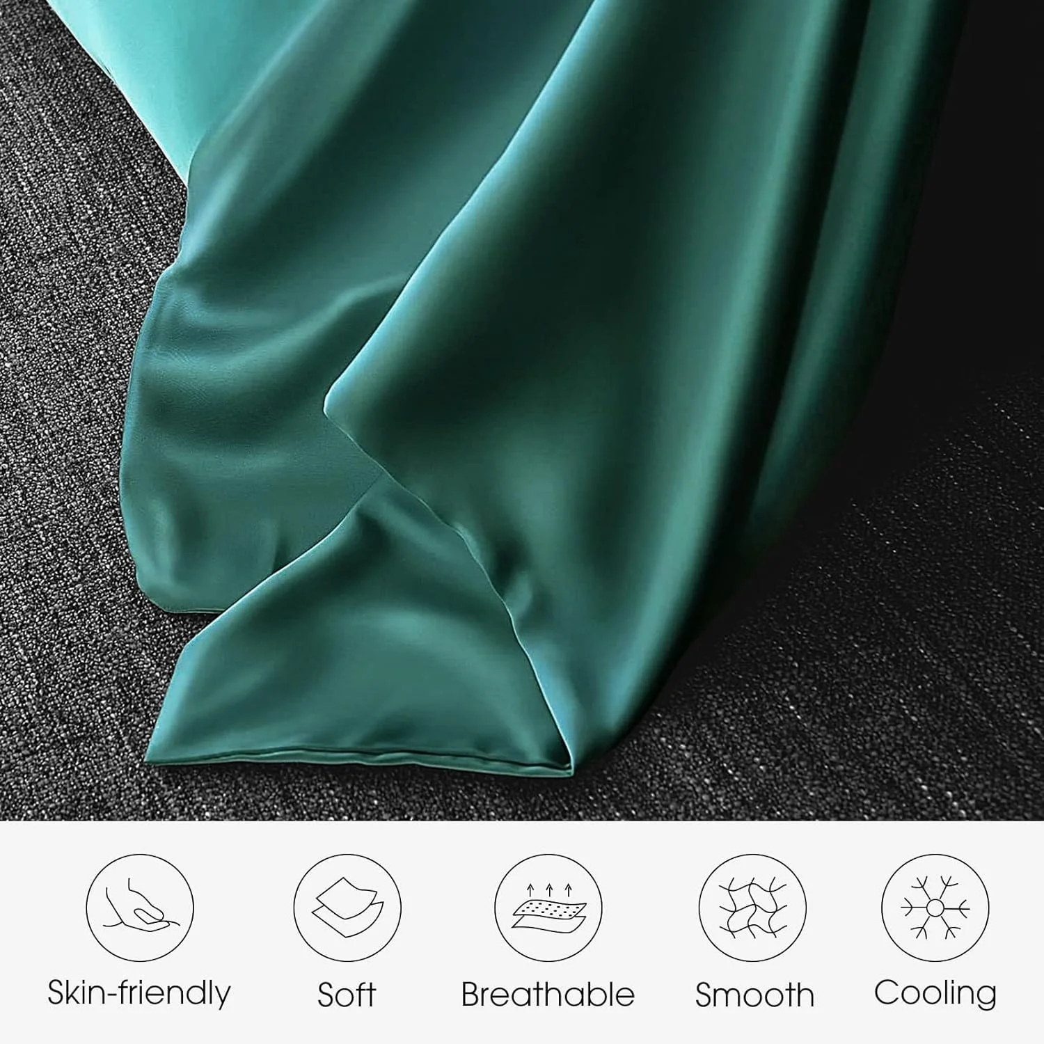 روبالشی ساتن لوکس برای مو و پوست - روکش بالش ابریشمی فوق العاده نرم و لطیف - ضد وز، حفظ رطوبت، بسته شدن پاکتی - بسته 2 عددی سایز استاندارد (سبز زمردی) روبالشی ساتن لوکس برای مو و پوست - روکش بالش ابریشمی فوق العاده نرم و لطیف - ضد وز، حفظ رطوبت، بسته شدن پاکتی - بسته 2 عددی سایز استاندارد (سبز زمردی)